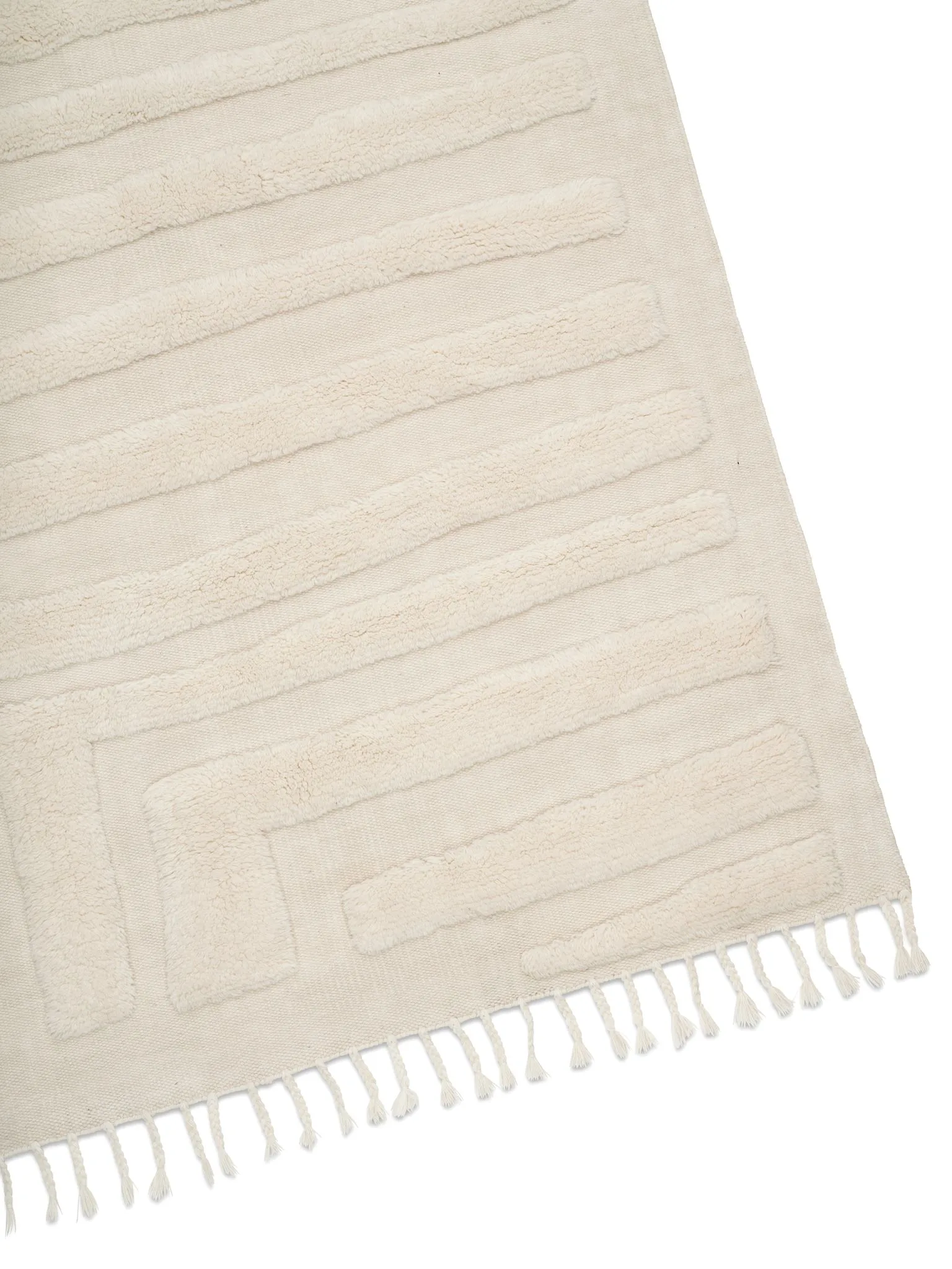 Field wool rug 250x350 cm, Ivory Classic Collection