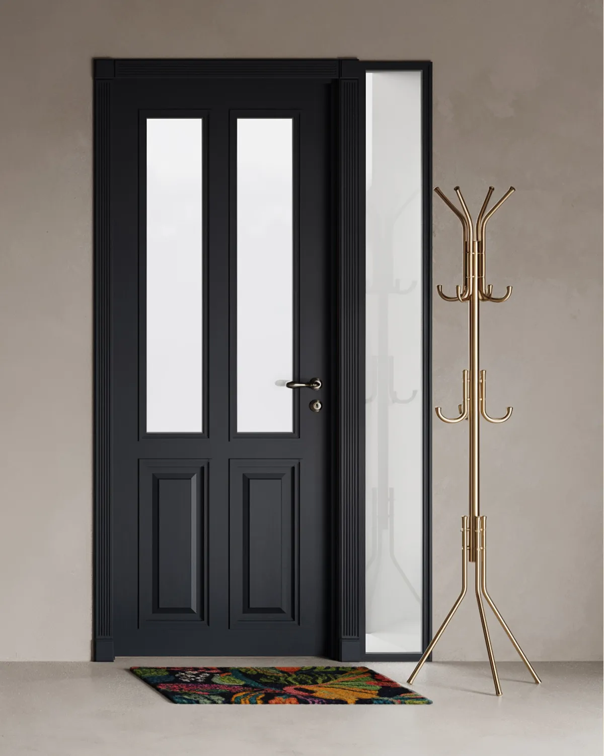 Heritage Garden doormat 60x90 cm, Black-multi Classic Collection