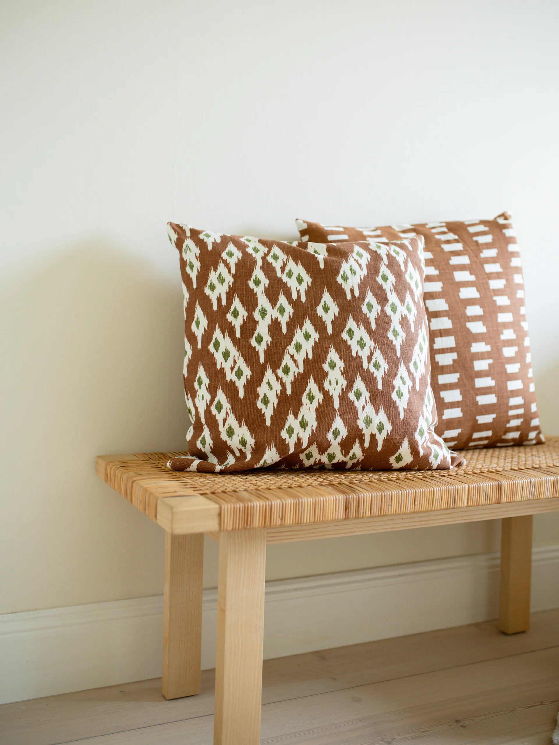 Ikat Block cushion cover 50x50 cm, Brown Classic Collection