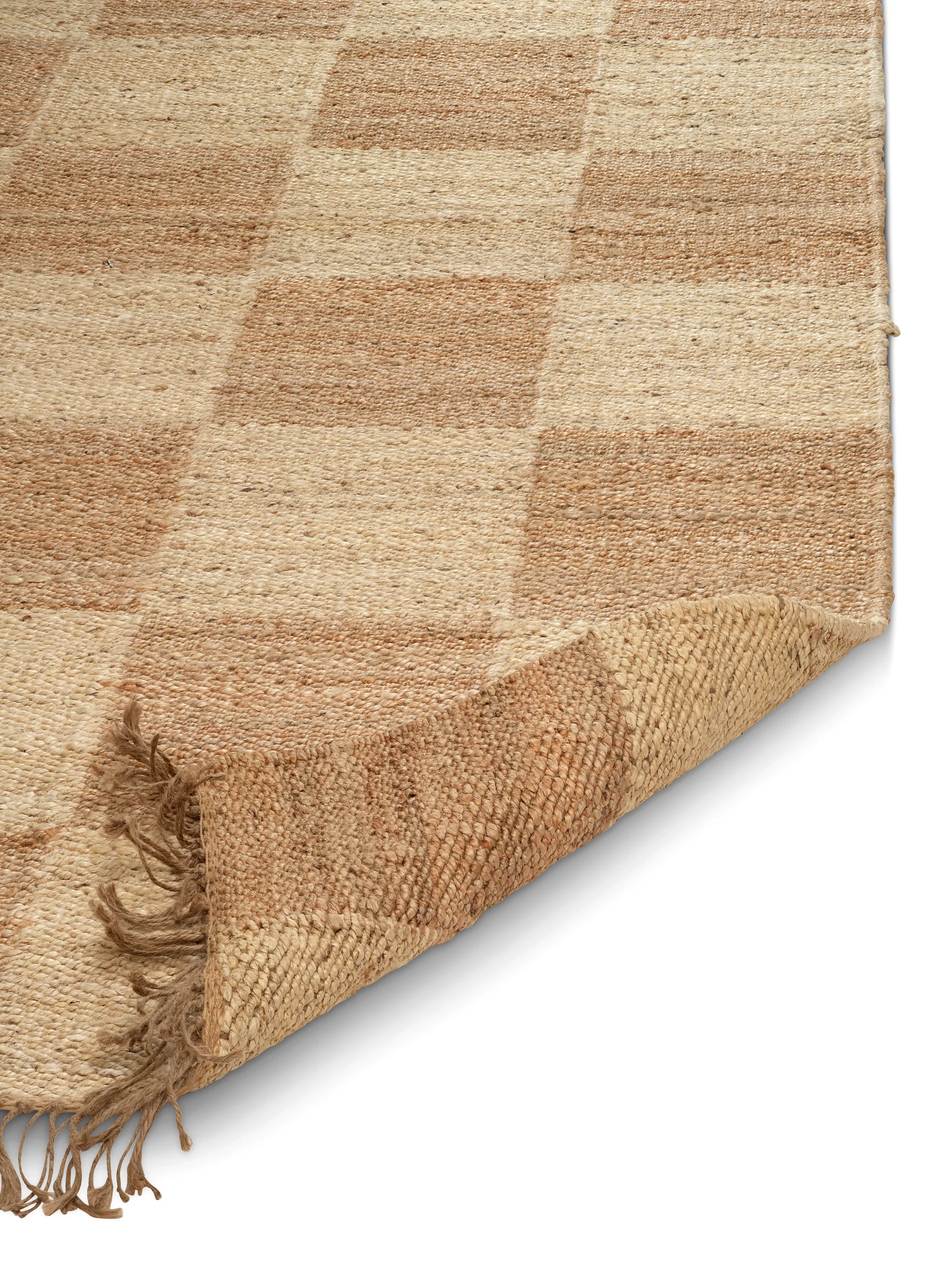 Jute Squares rug, Natural, 250x350 cm Classic Collection