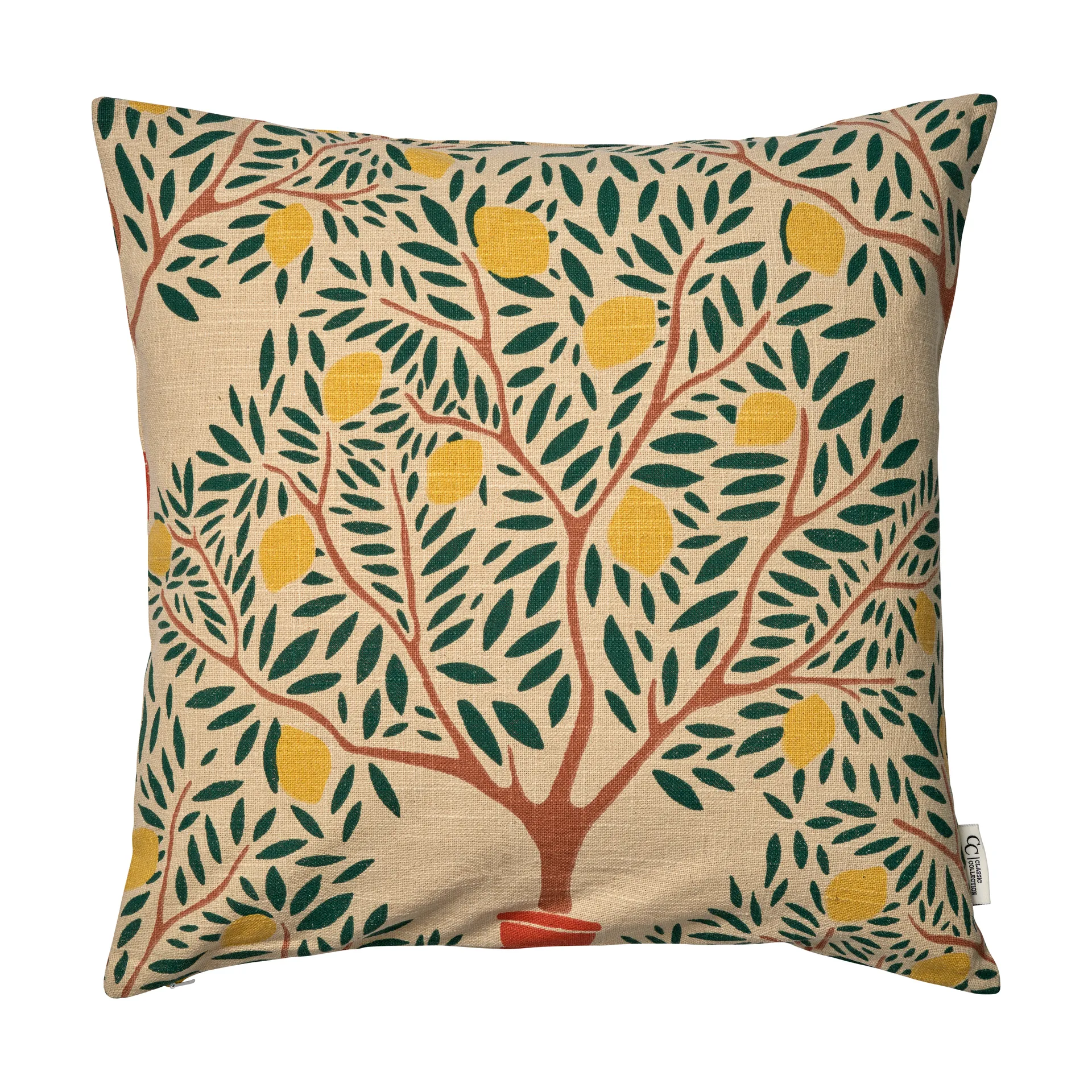 Lemon garden cushion cover 50x50 cm, Dark green Classic Collection