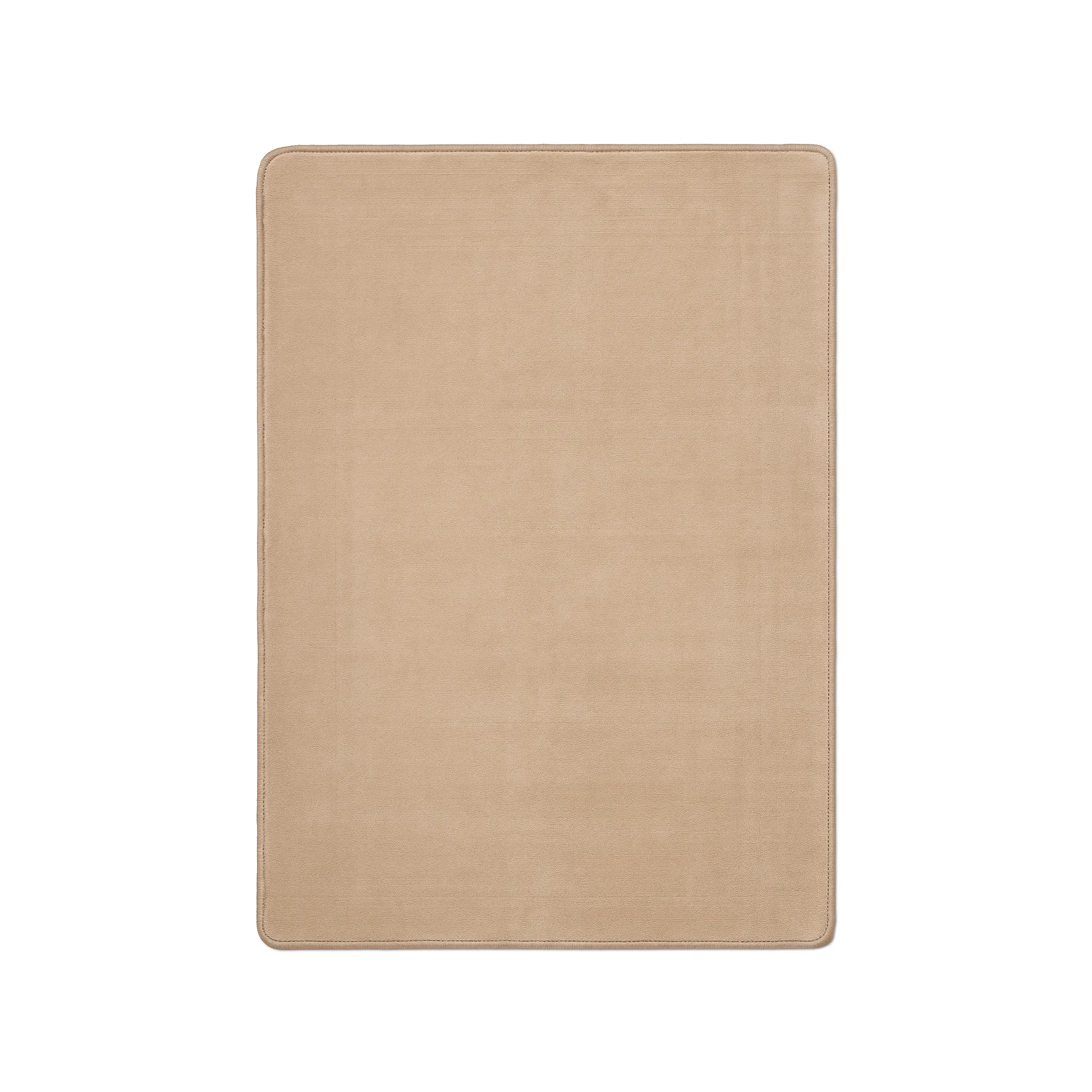 Lobby rug with overlock stitching, Beige, 200x200 cm Classic Collection