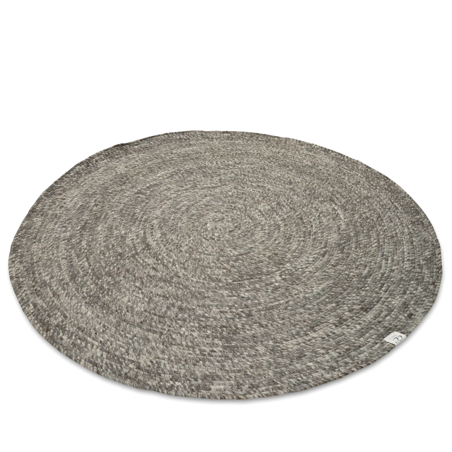 Merino wool carpet round Ø200 cm, grey Classic Collection