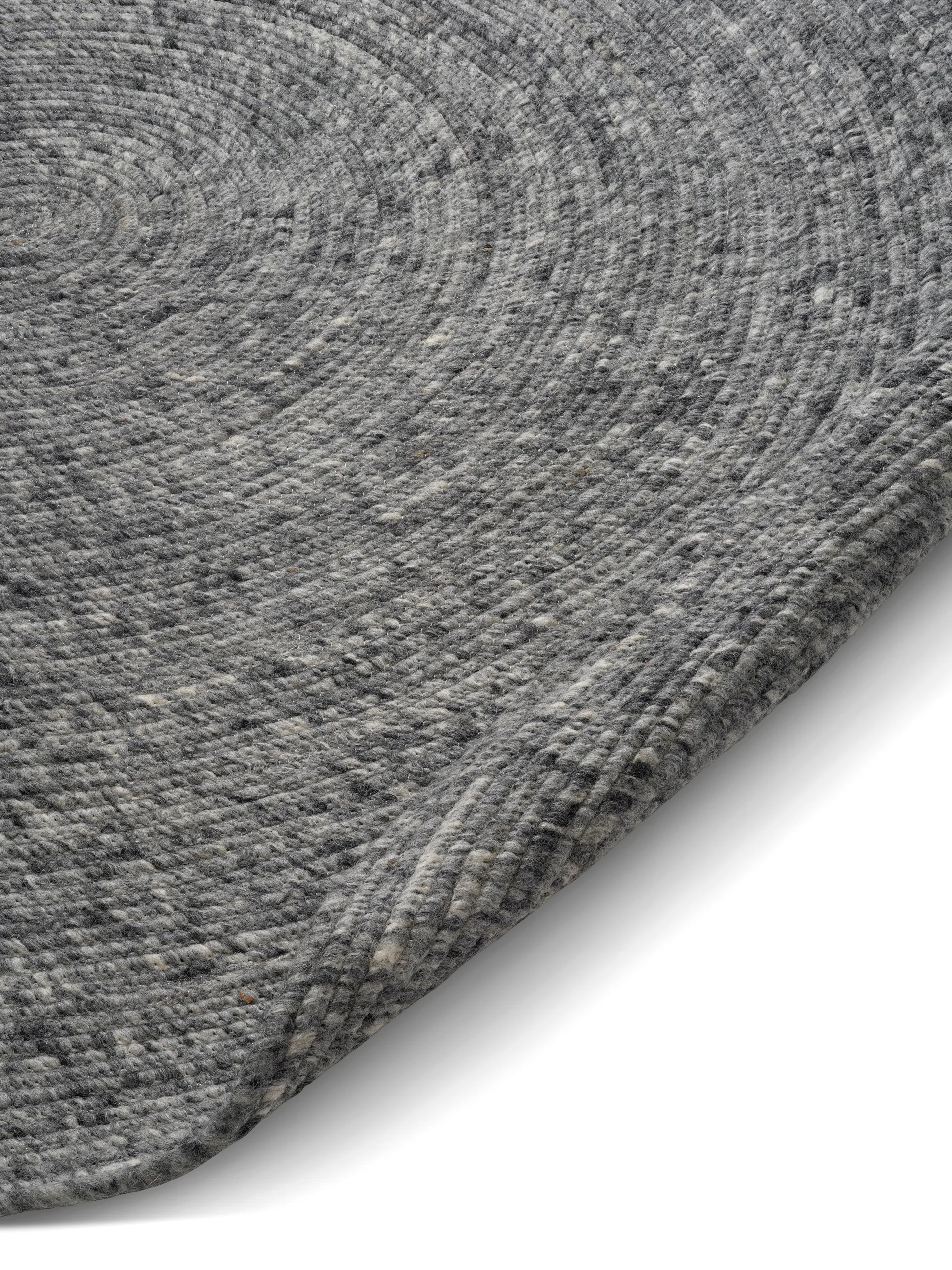 Merino wool rug round Ø240 cm, Granite Classic Collection