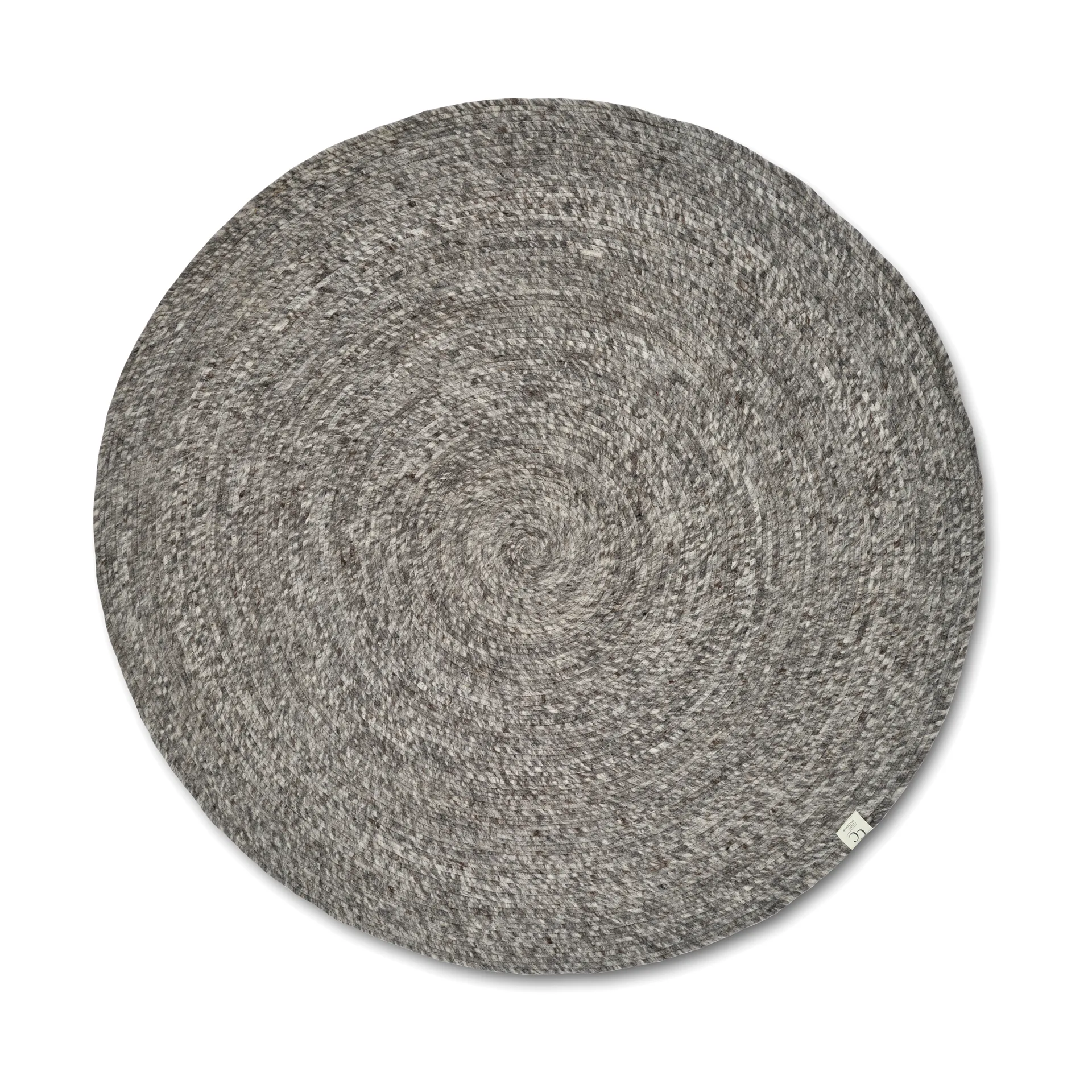 Merino wool rug round Ø240 cm, Grey Classic Collection