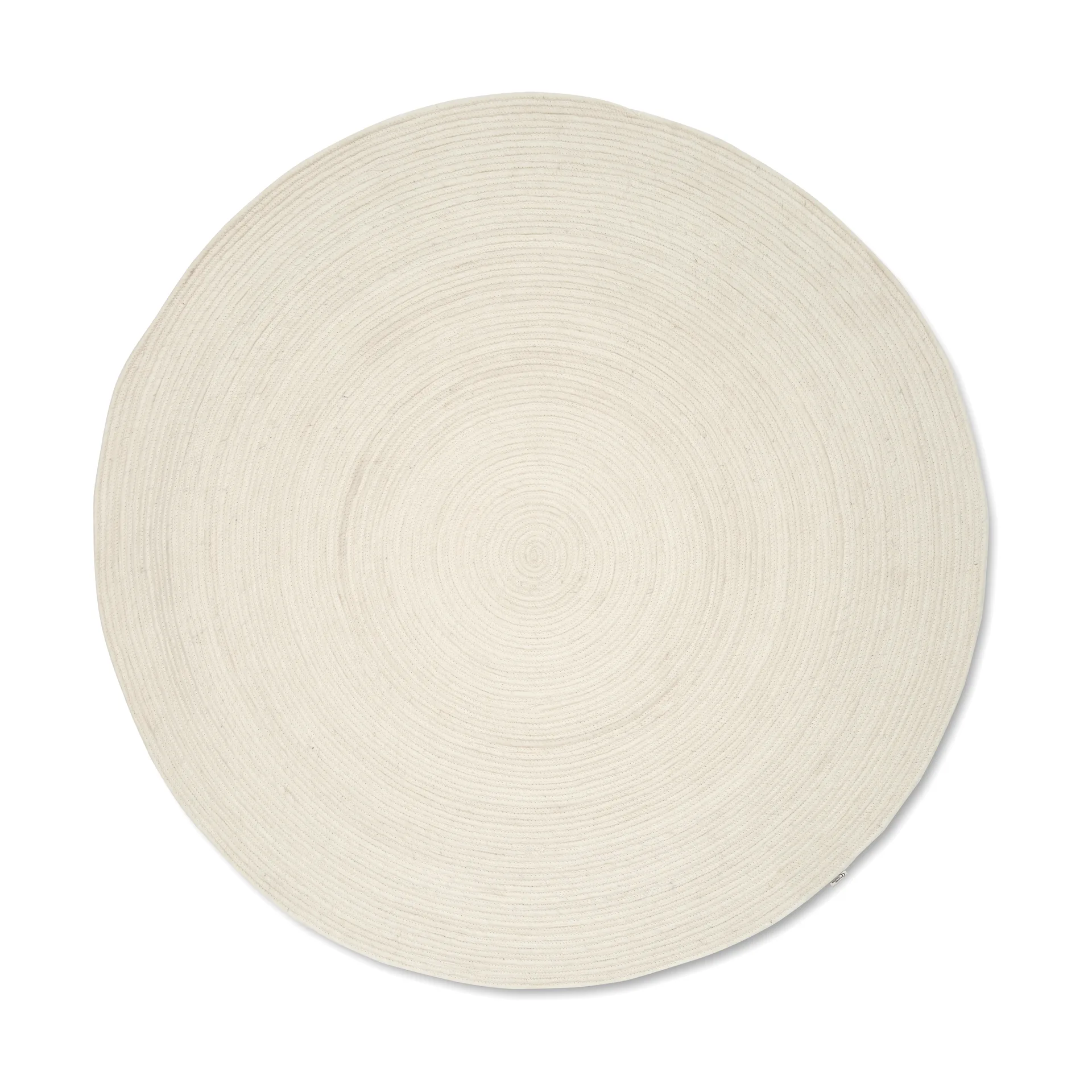 Merino wool rug round Ø240 cm, White Classic Collection