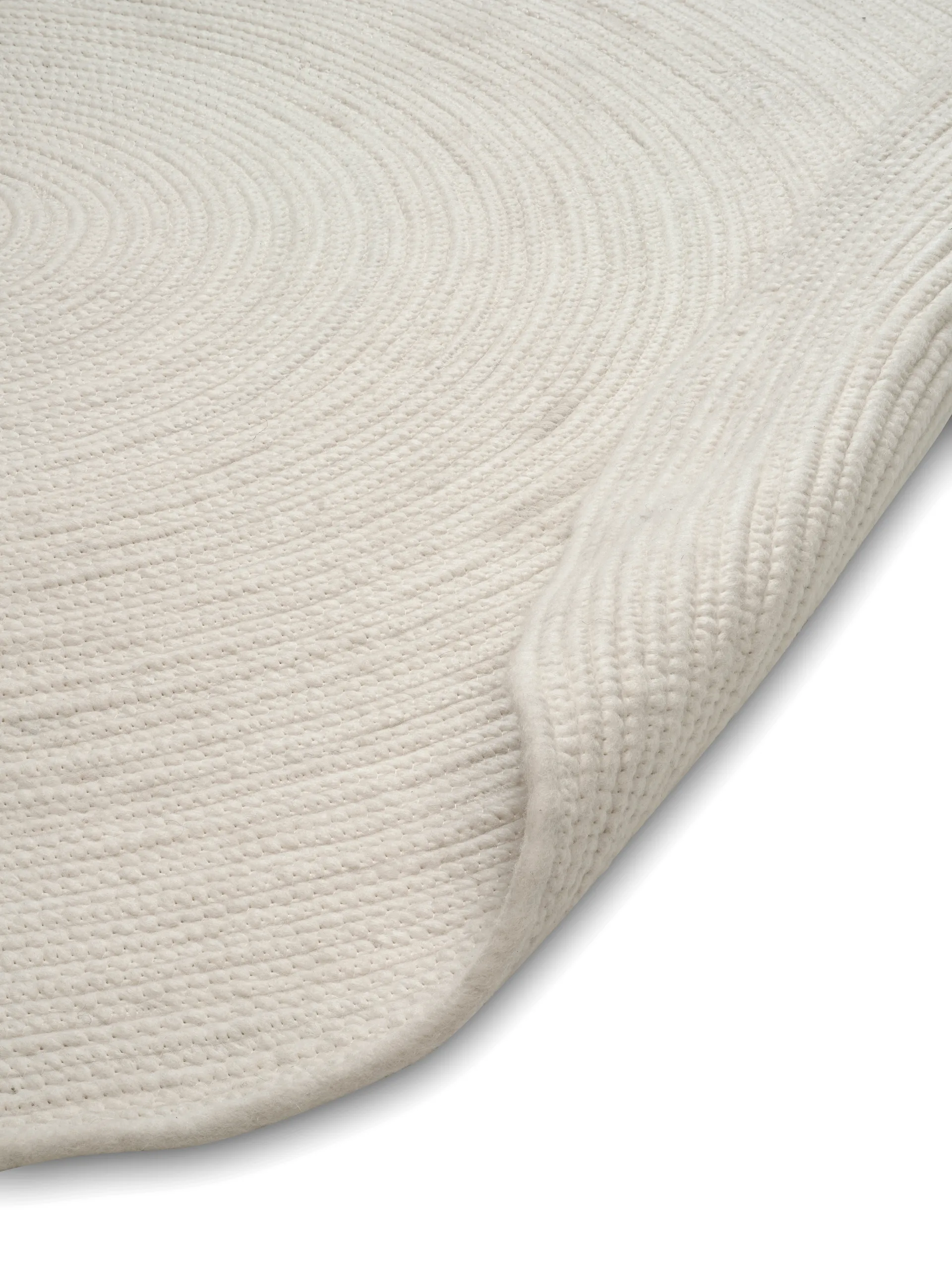 Merino wool rug round Ø240 cm, White Classic Collection
