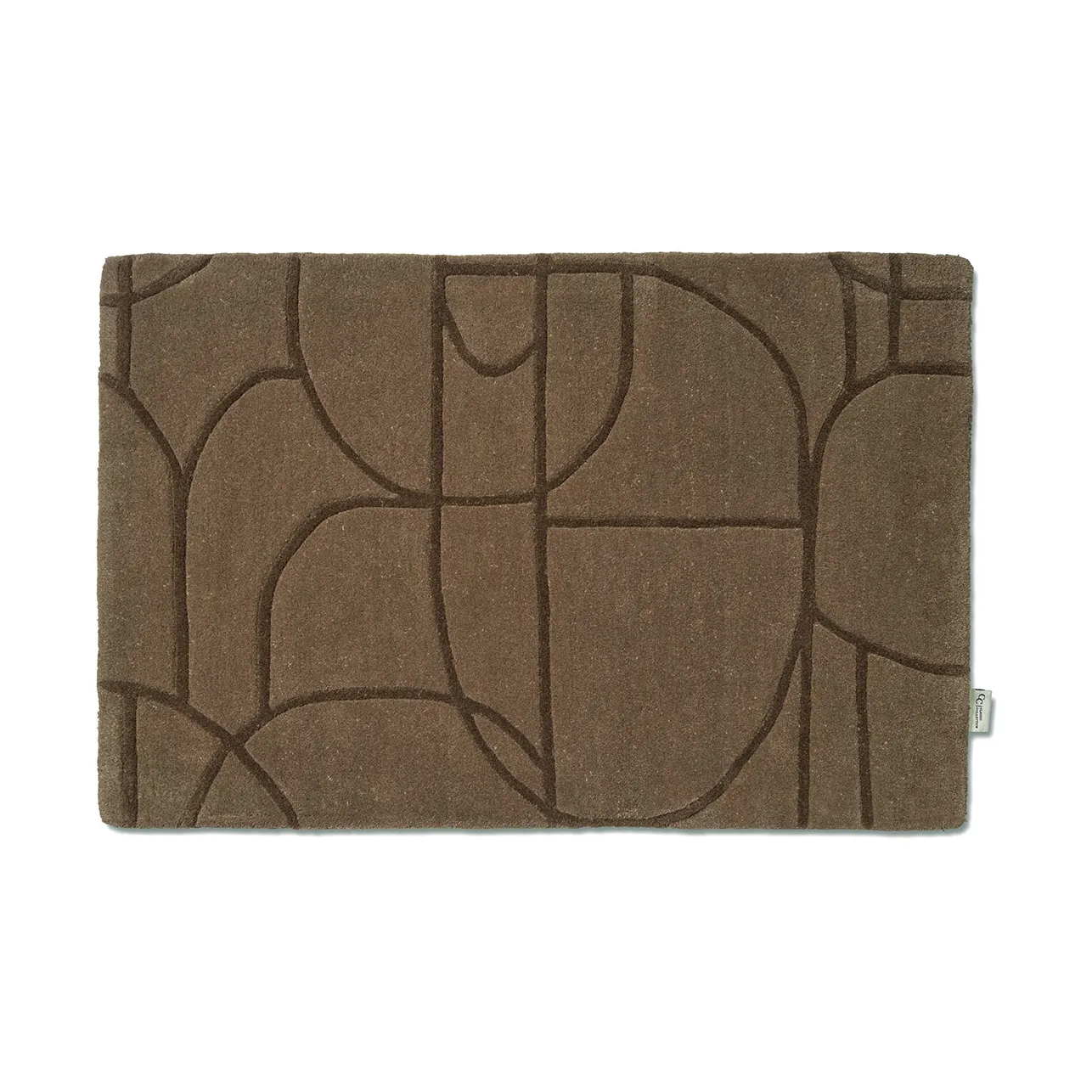 Modern Abstract doormat 60x90 cm, Brown Classic Collection