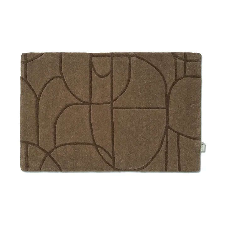 Modern Abstract doormat 60x90 cm - Brown - Classic Collection