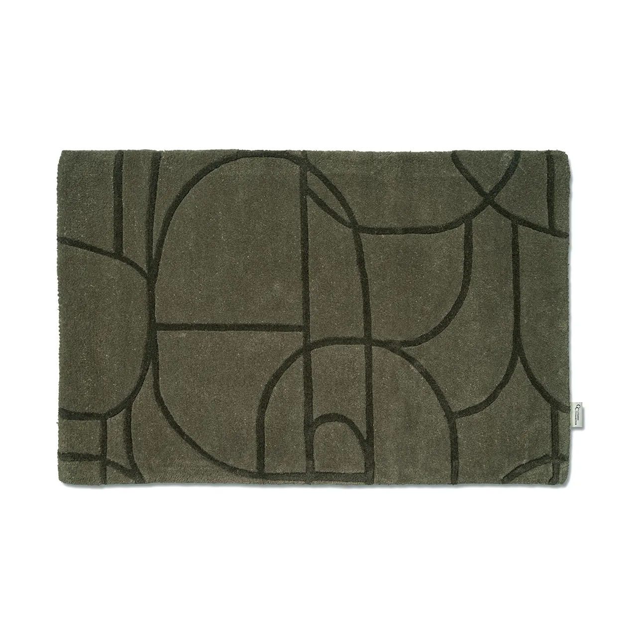 Modern Abstract doormat 60x90 cm, Green Classic Collection