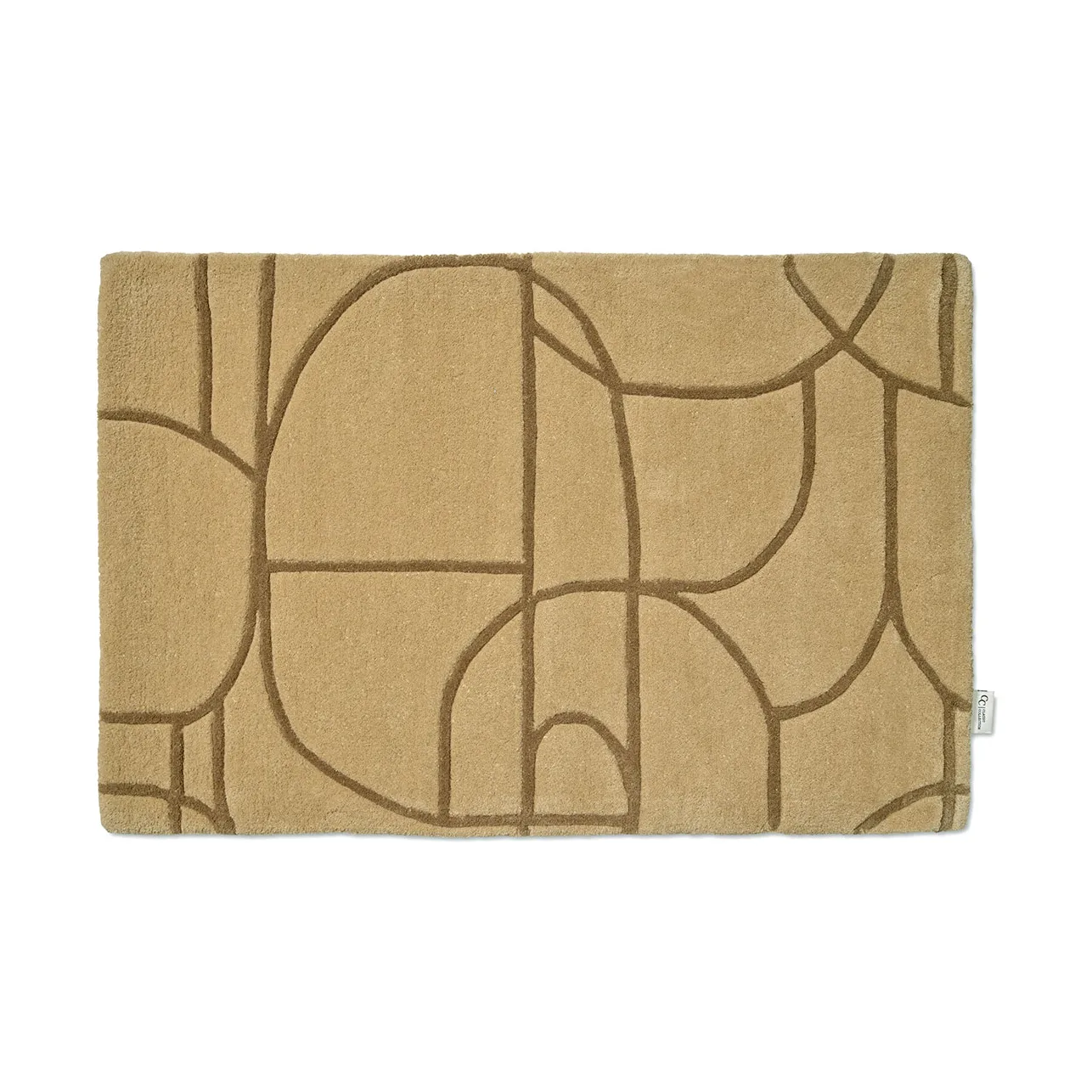 Modern Abstract doormat 60x90 cm, Mustard Classic Collection