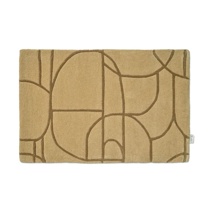 Modern Abstract doormat 60x90 cm - Mustard - Classic Collection