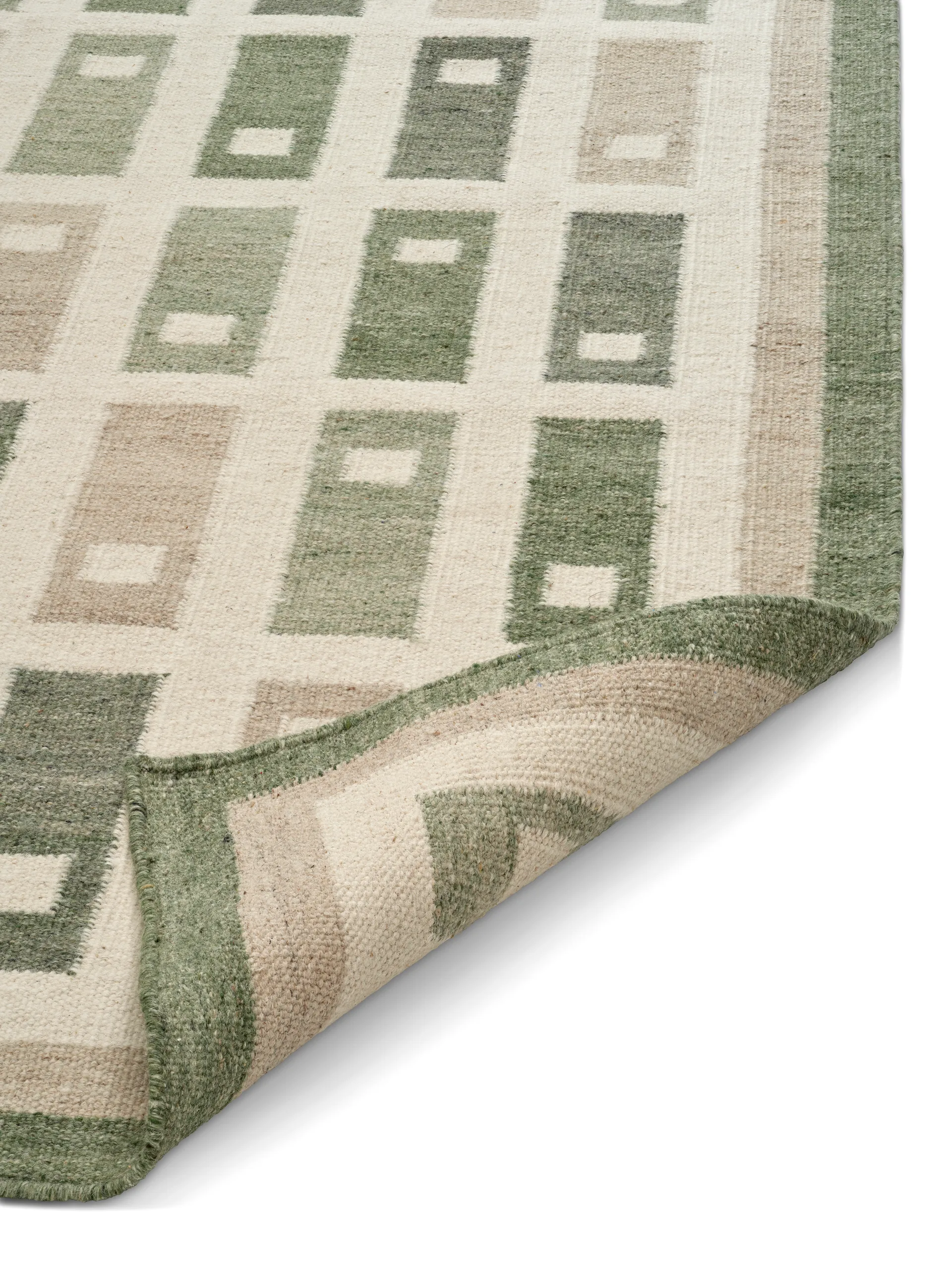 Röllakan Fyrbo rug, Green, 200x300 cm Classic Collection