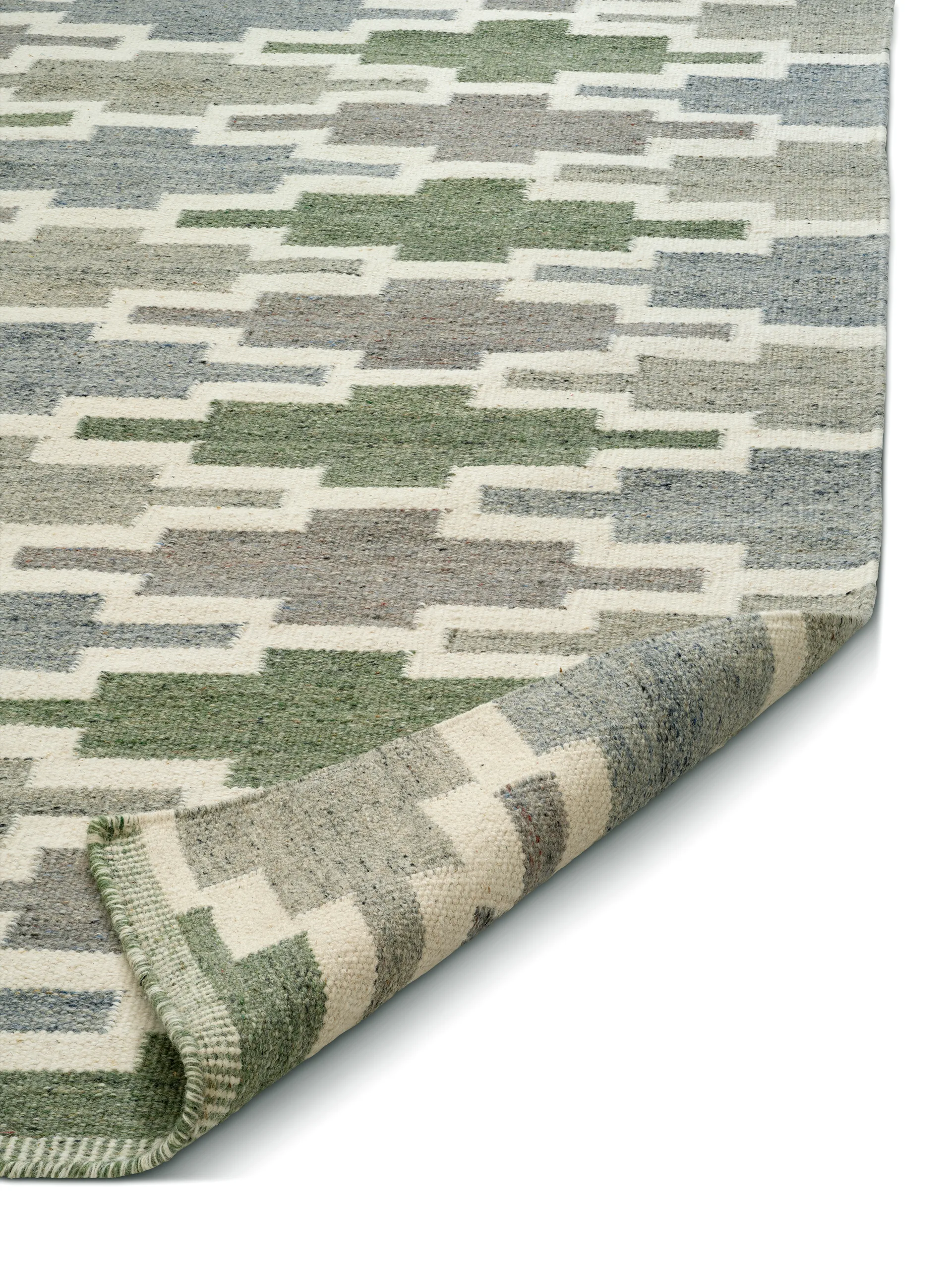 Röllakan Korsnäs rug, Blue-green, 170x230 cm Classic Collection