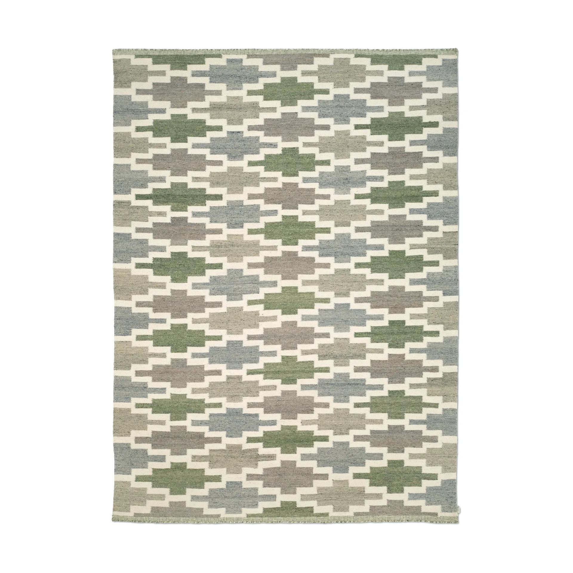 Röllakan Korsnäs rug, Blue-green, 250x350 cm Classic Collection
