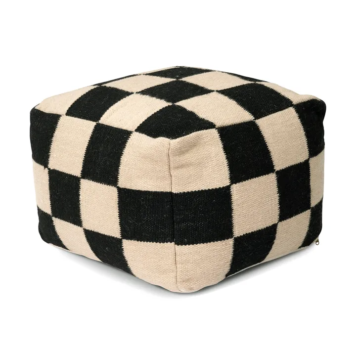 Square pouf 50x50 cm - Black-natural - Classic Collection