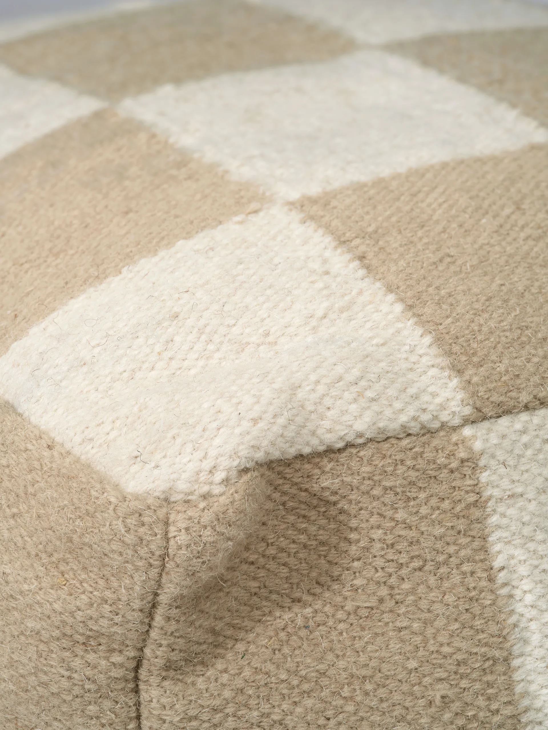 Square pouf 50x50 cm, White-natural Classic Collection