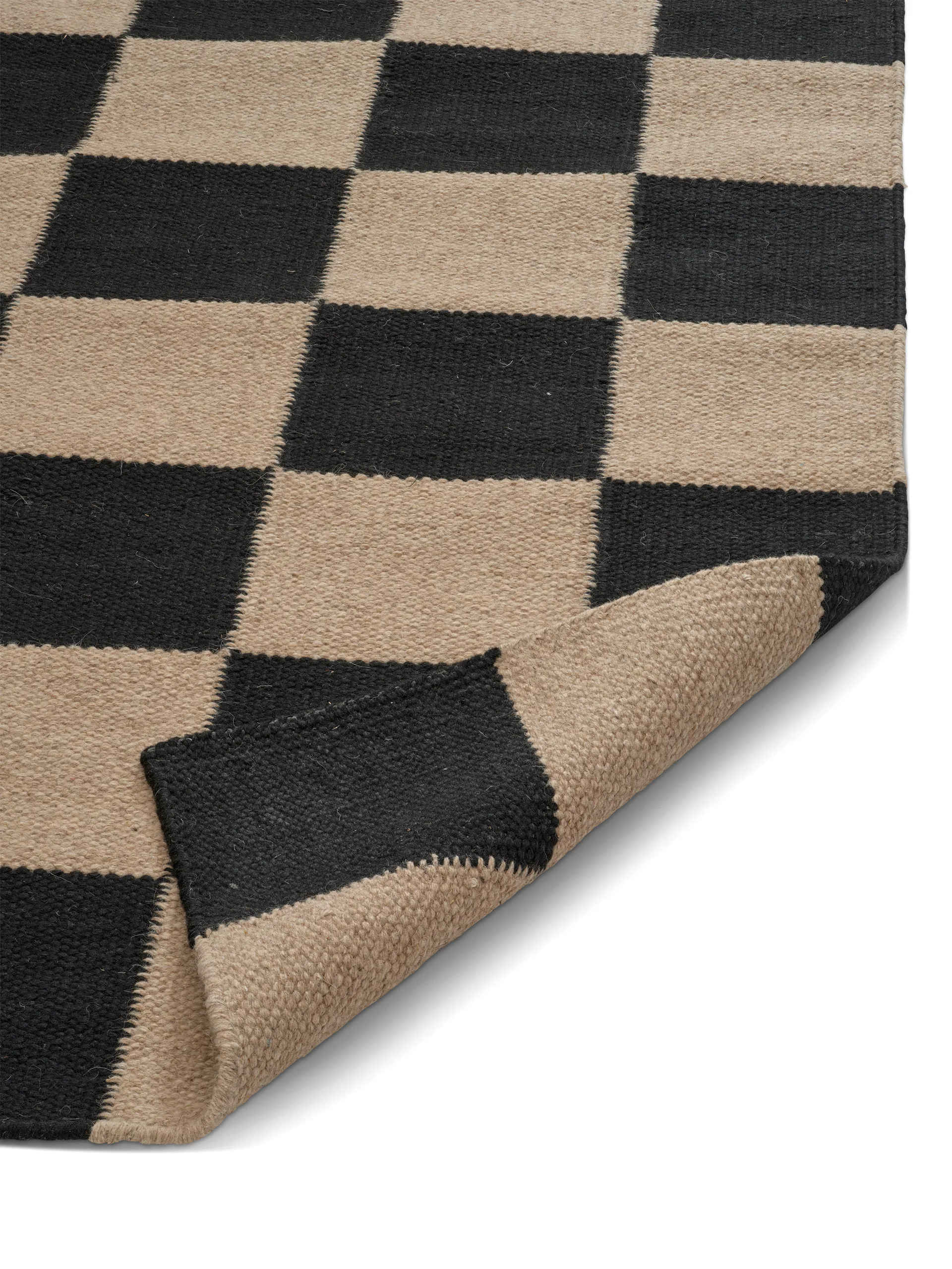 Square runner rug, Black-natural, 80x240 cm Classic Collection