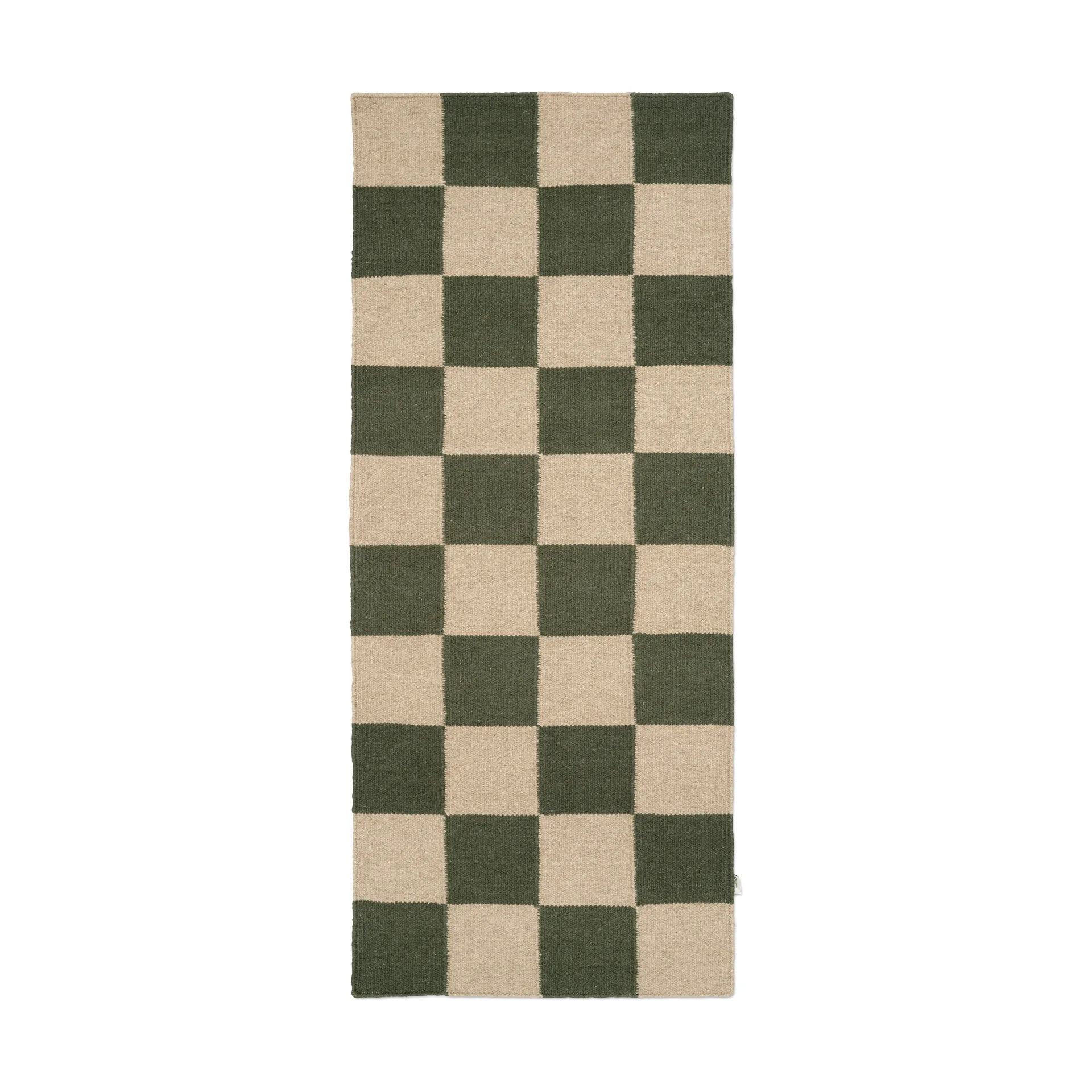 Square runner rug, Green-natural, 80x240 cm Classic Collection