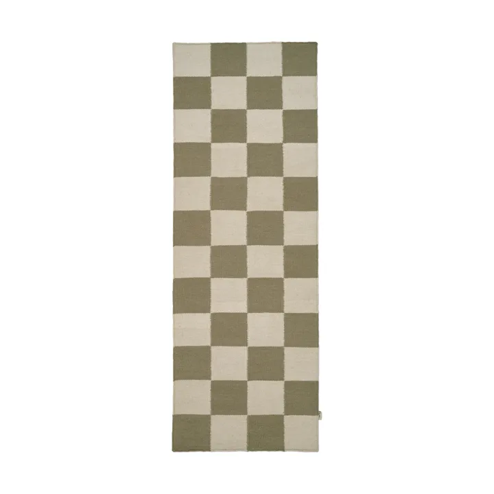 Square runner rug - White-green, 80x240 cm - Classic Collection