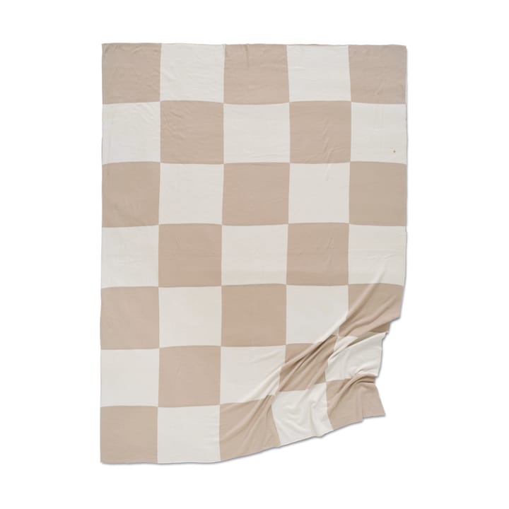 Square throw 130x170 cm, Beige-white Classic Collection