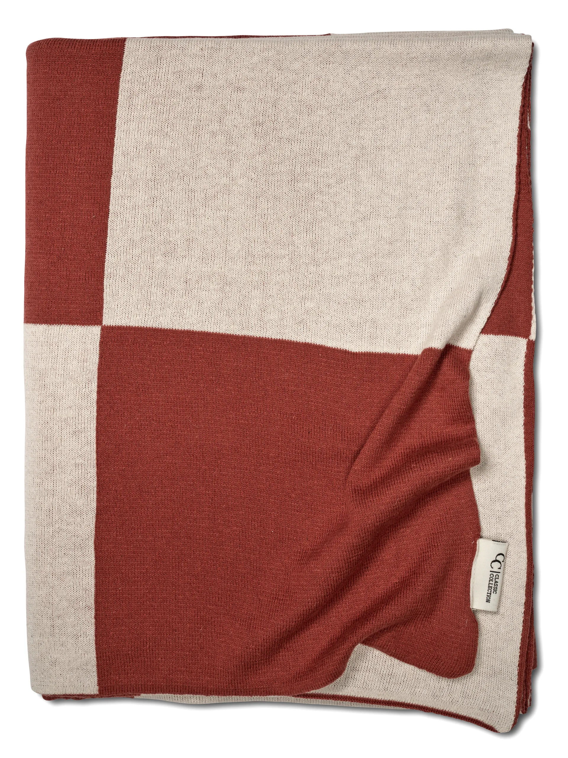 Square throw 130x170 cm, Dark Brown Classic Collection