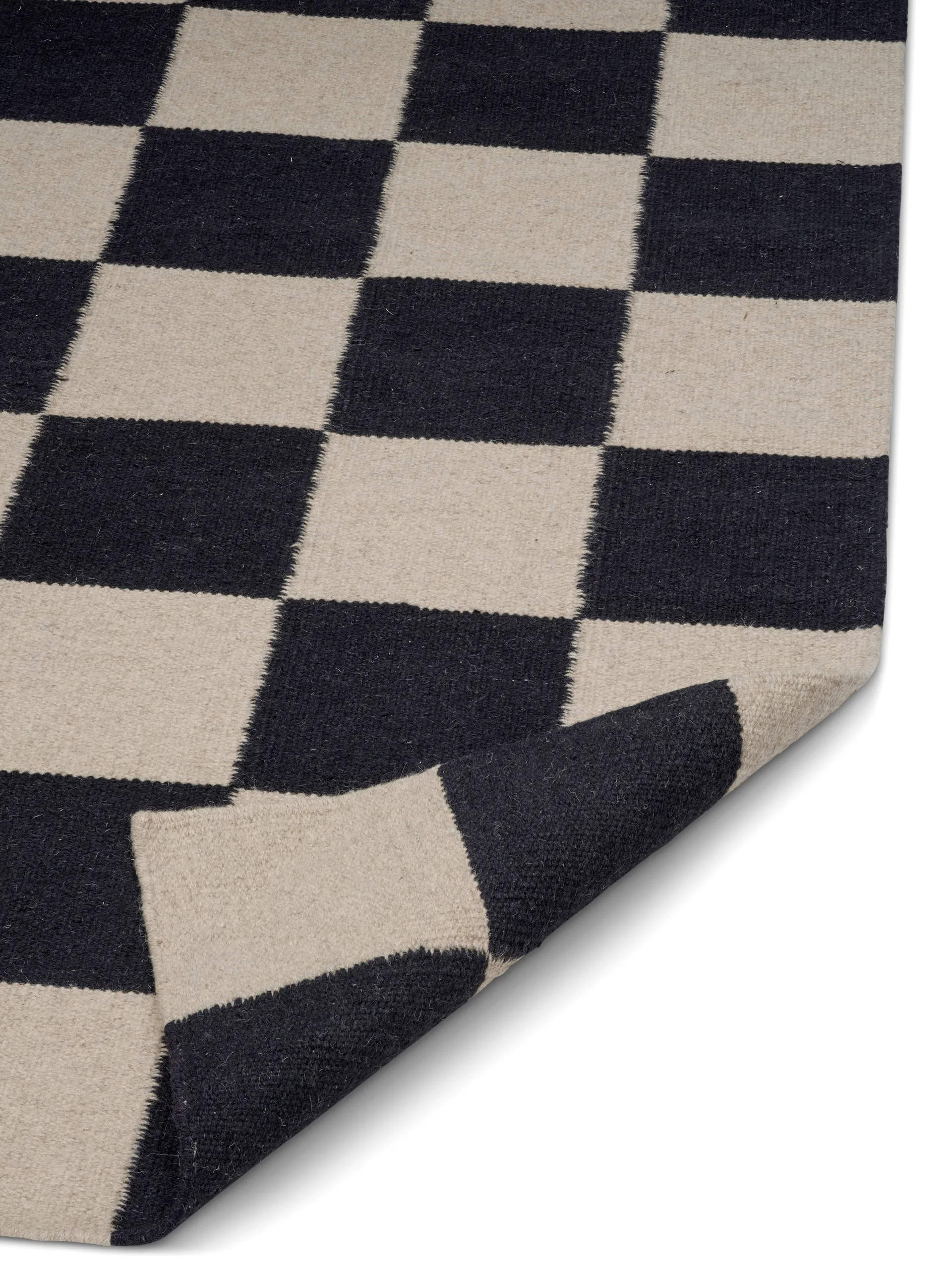 Squares rug, Black-beige, 200x300 cm Classic Collection
