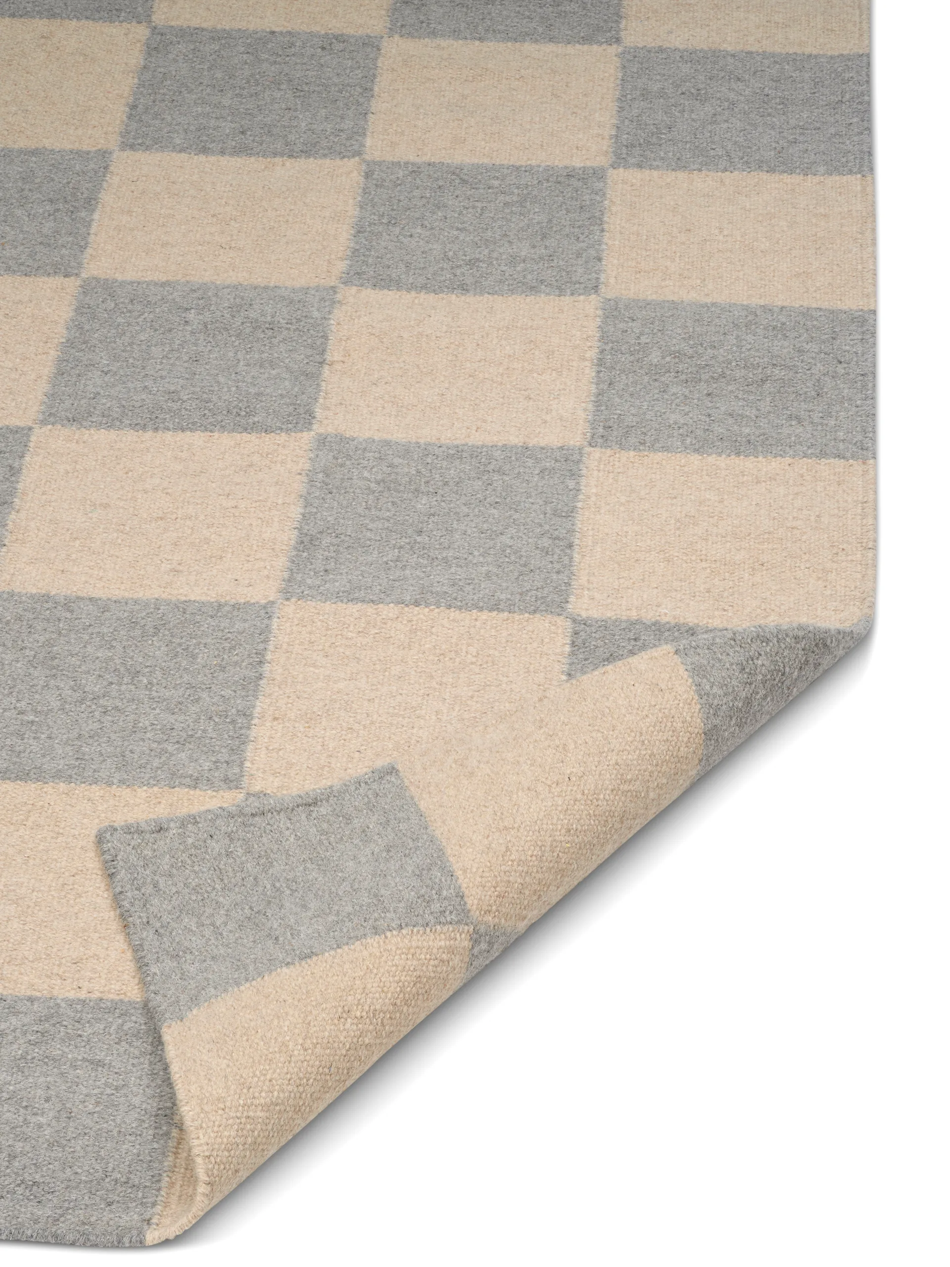 Squares rug, Grey-beige, 200x300 cm Classic Collection