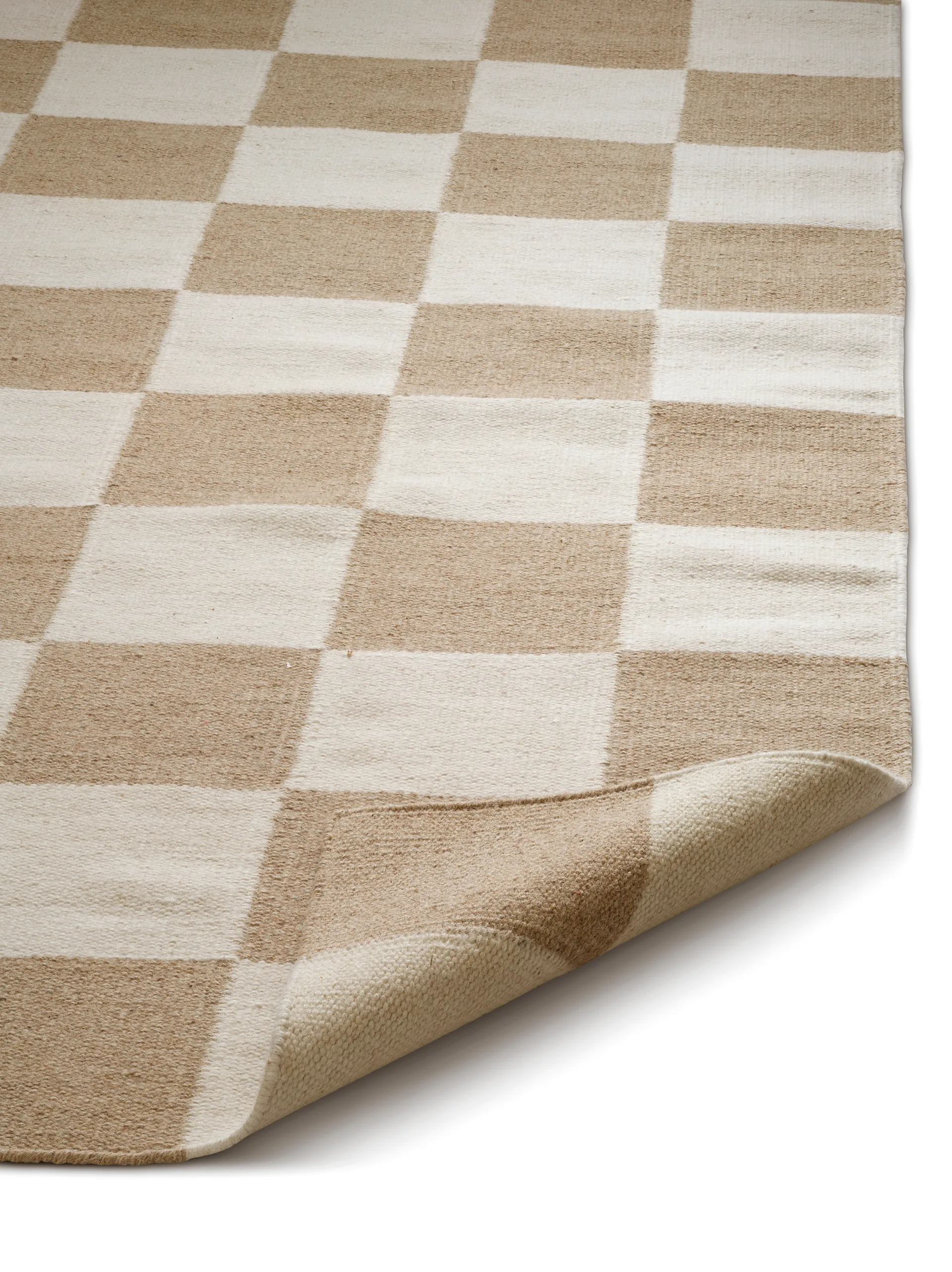 Squares rug, White-natural, 300x400 cm Classic Collection