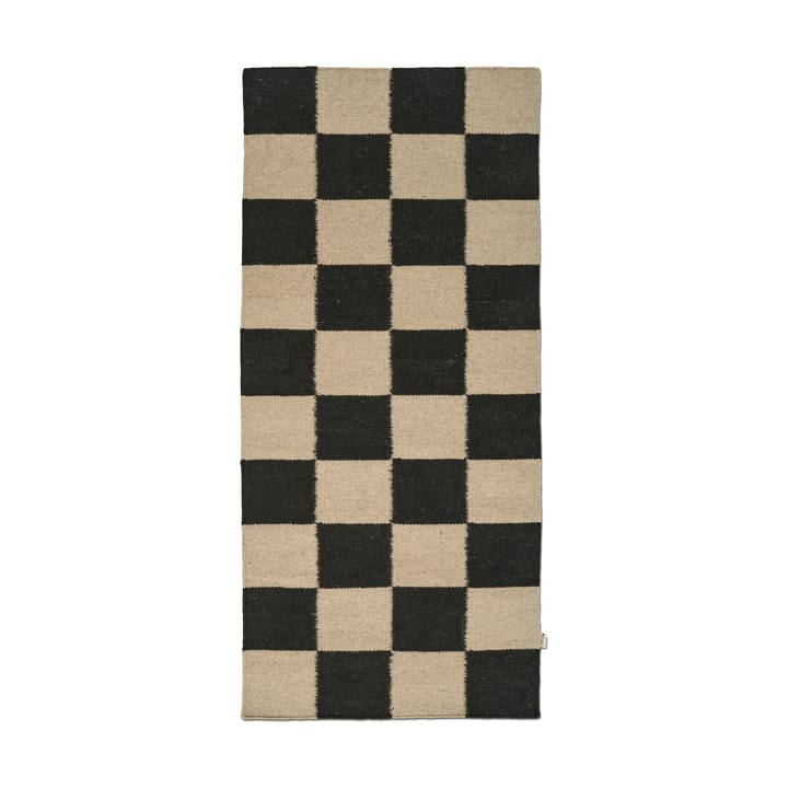 Squares runner rug - Black-natural, 80x200 cm - Classic Collection