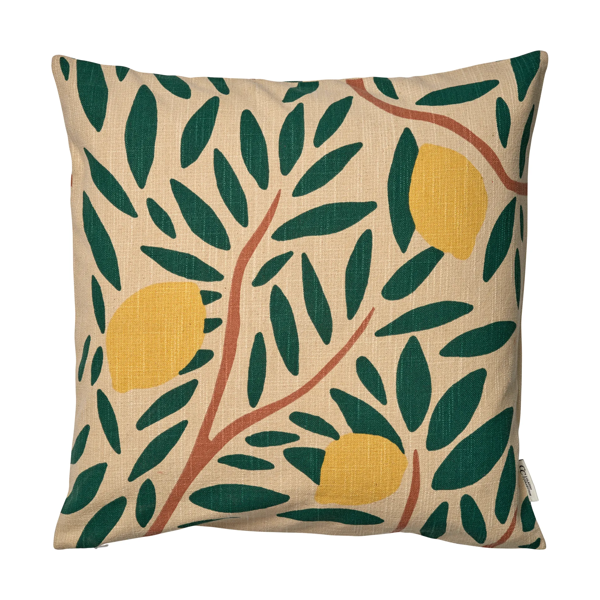 Sunny citrus cushion cover 50x50 cm, Dark green Classic Collection