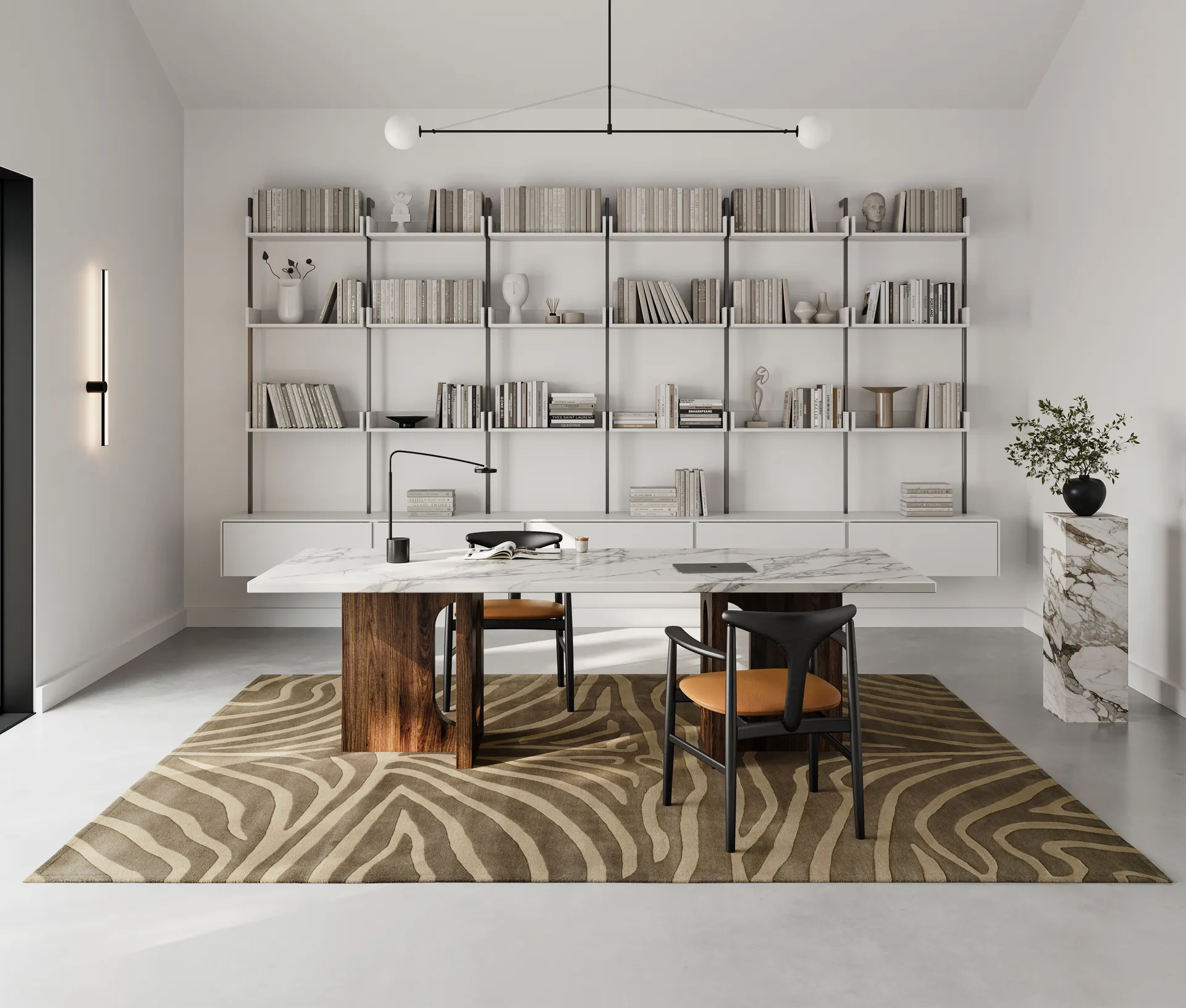 Zebra rug 250x350 cm, Brown Classic Collection