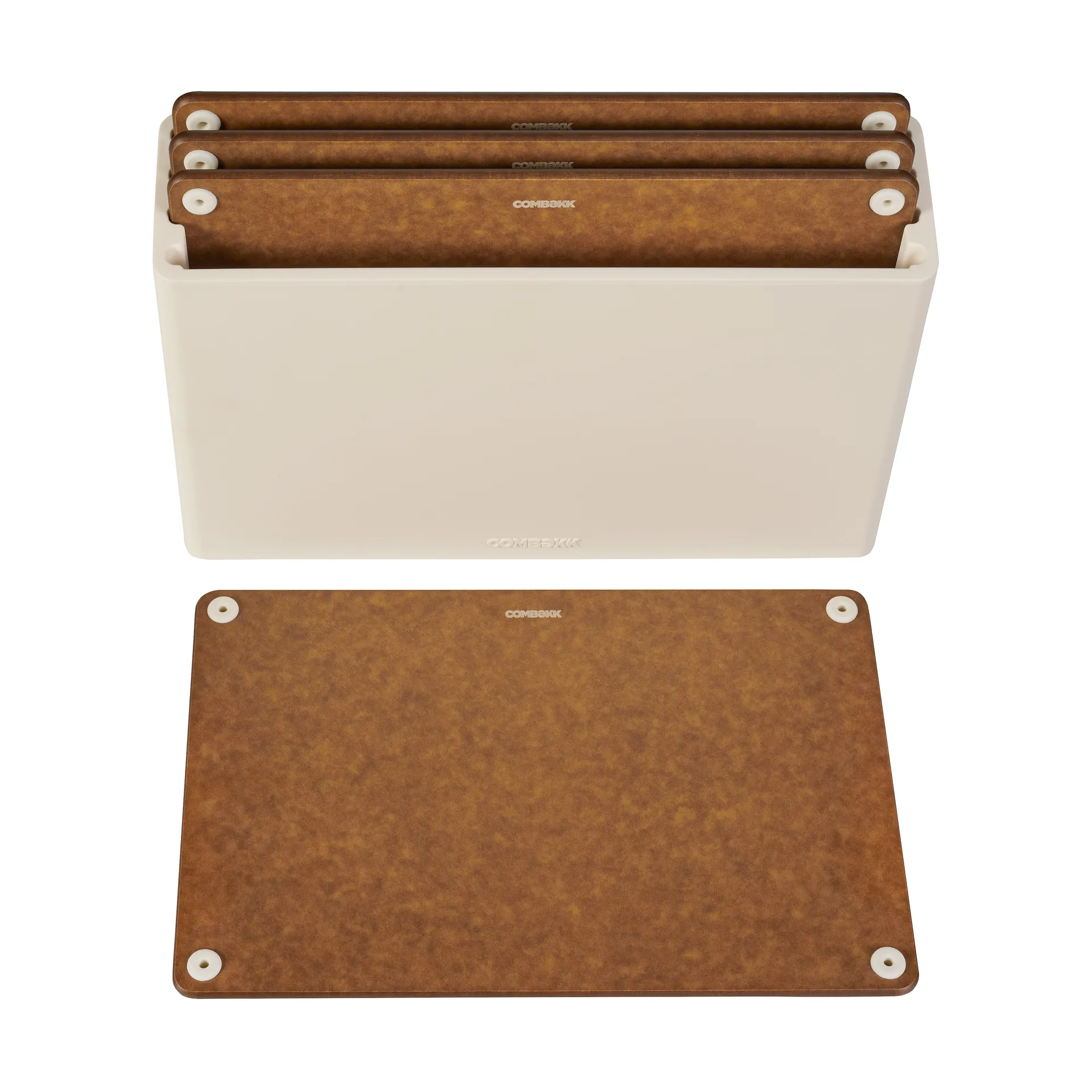 Combekk cutting board 5-piece set, Sand-brown Combekk