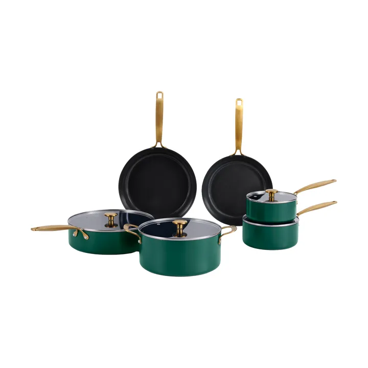Combekk Element pot and frying pan set, 10-piece - Holly Green - Combekk