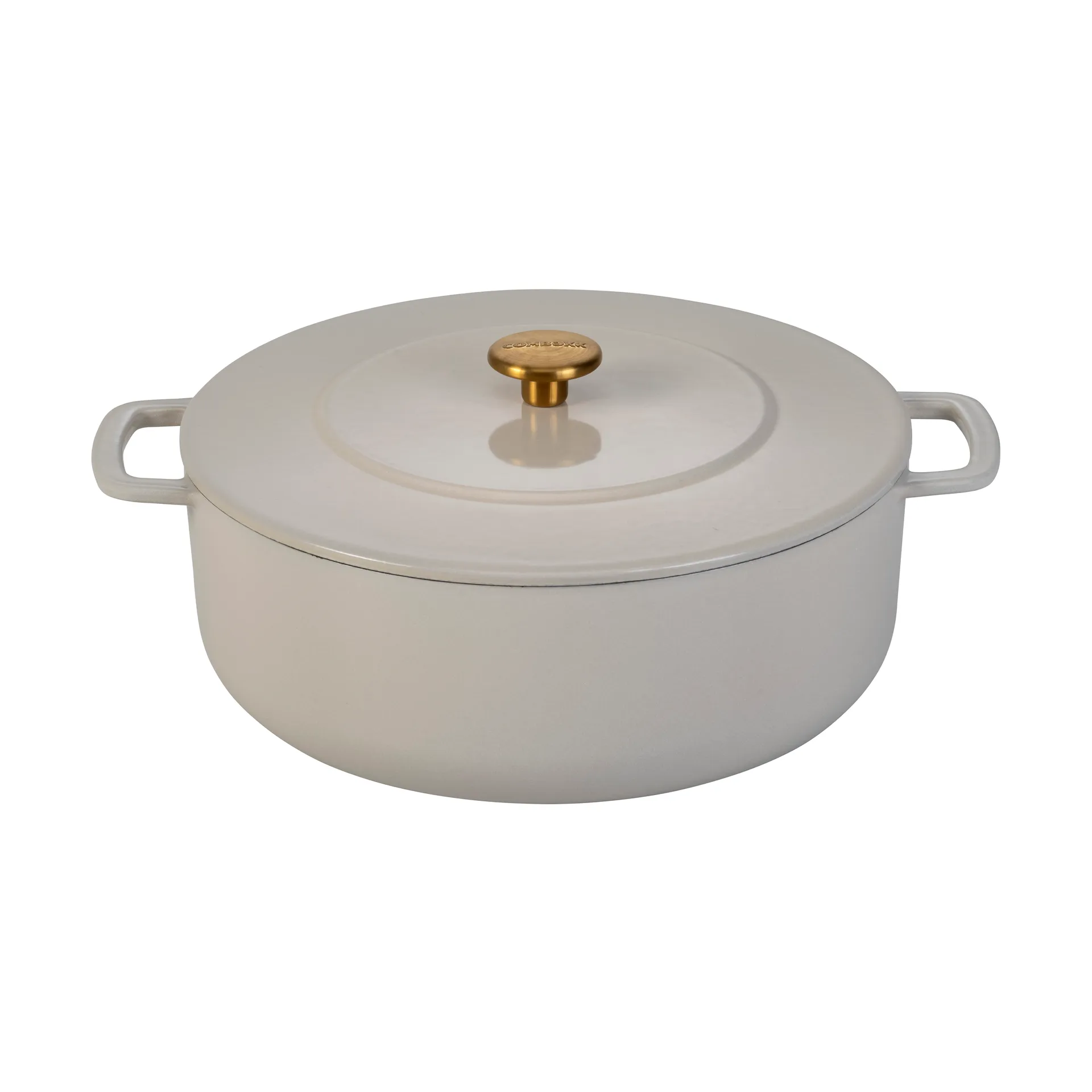 Combekk Enameled cast iron casserole Ø28 cm, Sand-gold knob Combekk