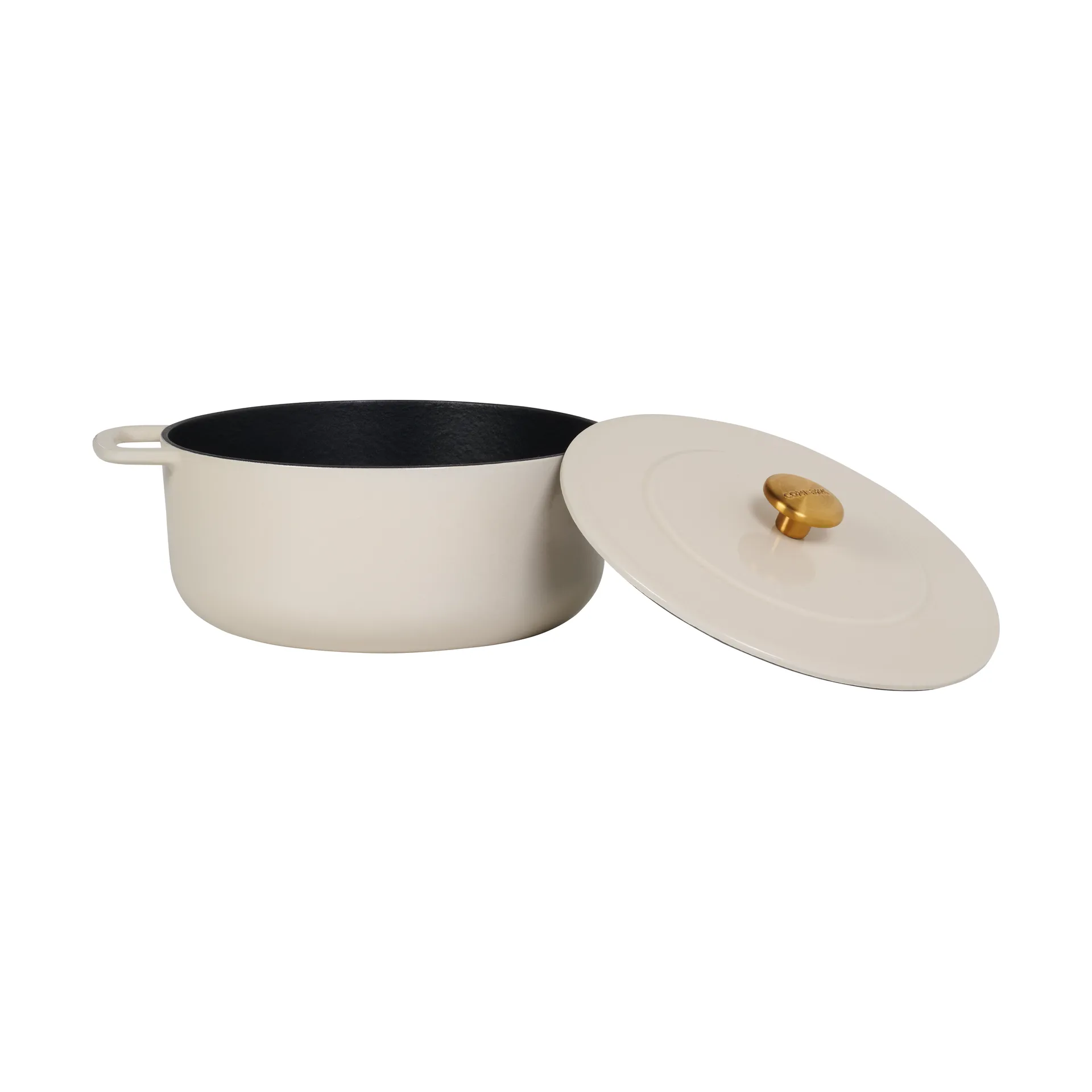 Combekk Enameled cast iron casserole Ø28 cm, Sand-gold knob Combekk