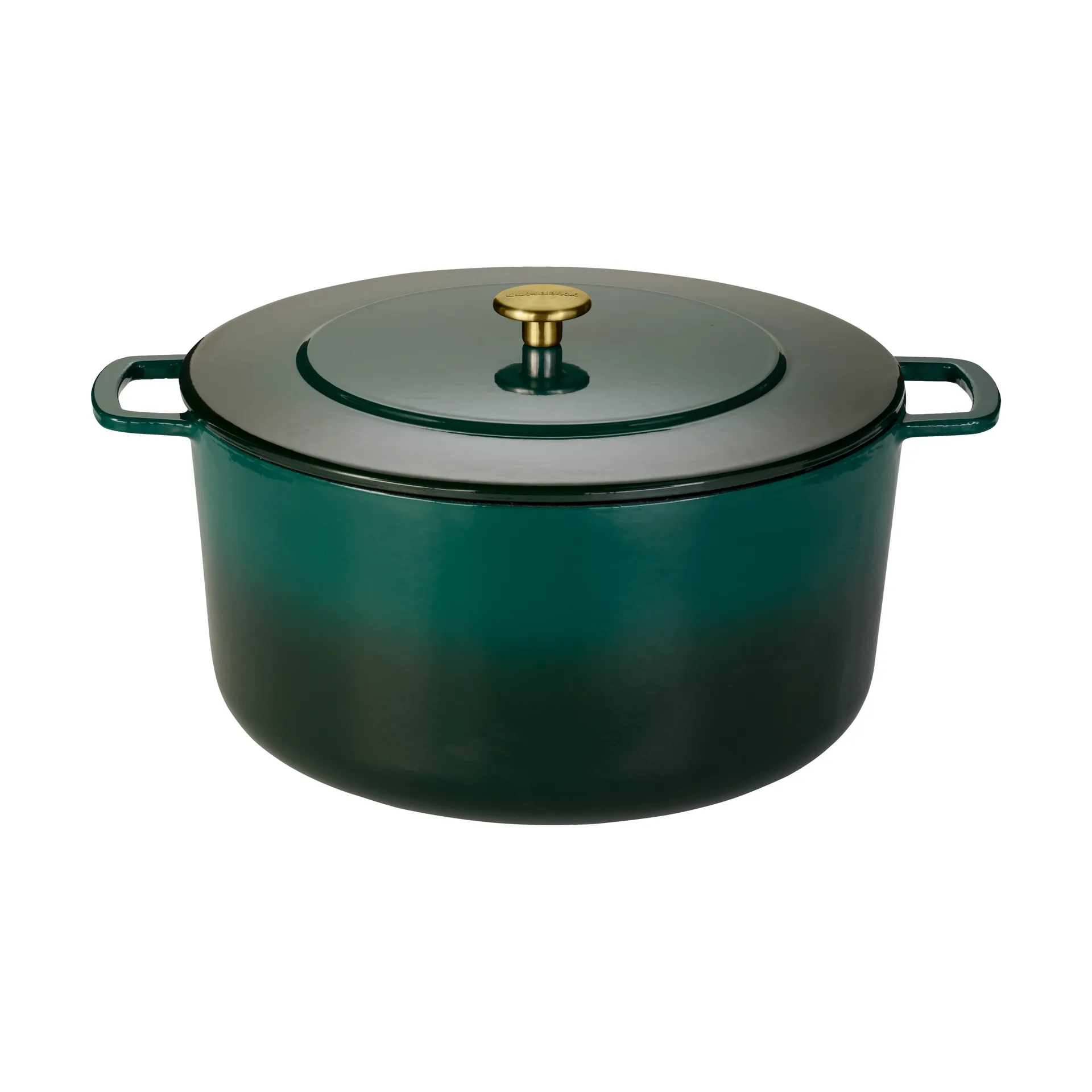 Combekk Enameled cast iron pot Ø32 cm, Holly Green-gold knob Combekk