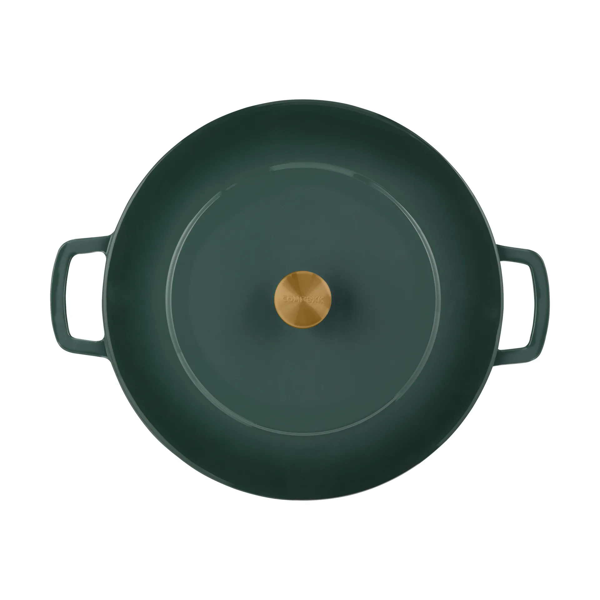 Combekk Enameled cast iron pot Ø32 cm, Holly Green-gold knob Combekk