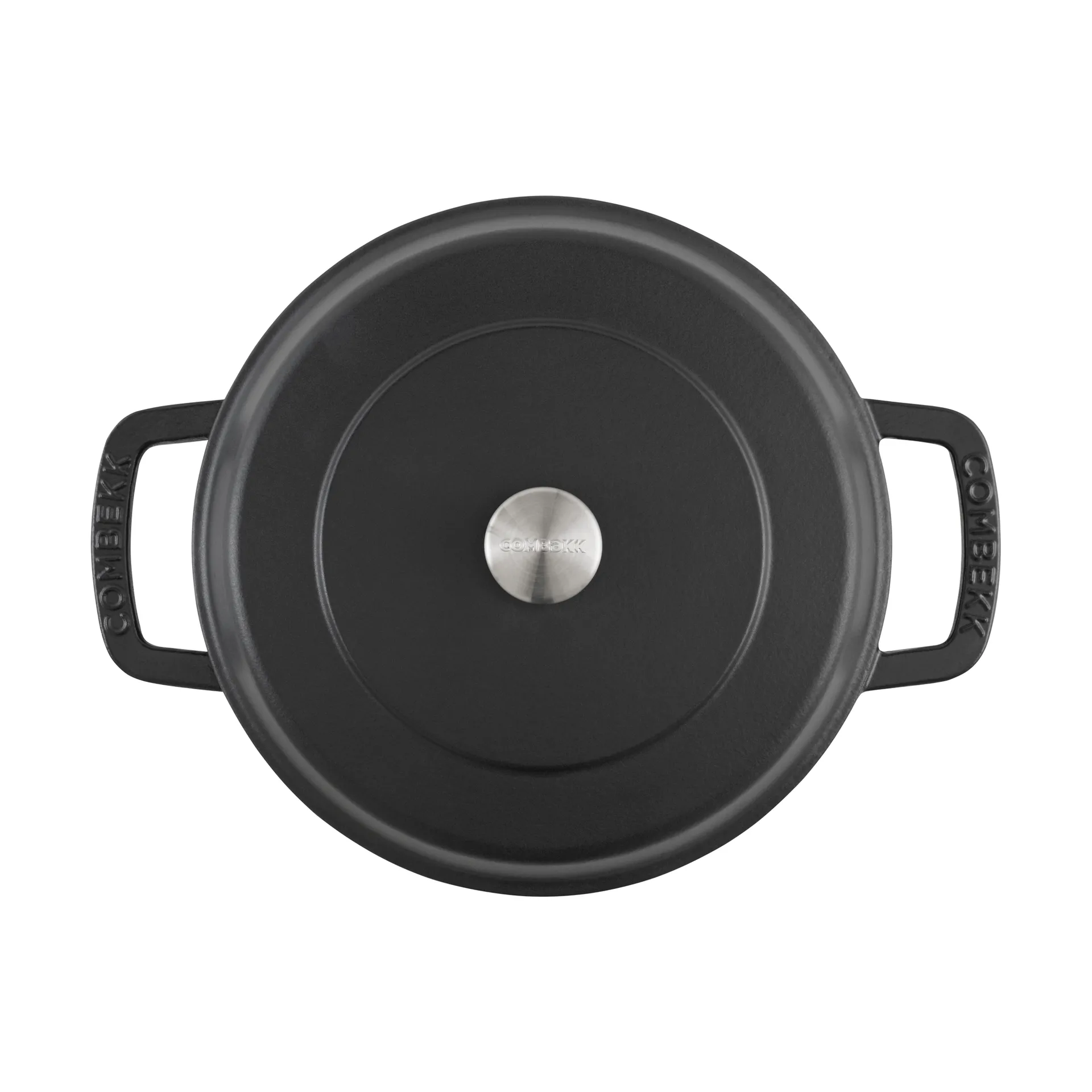 Combekk Enameled cast iron sauté pan Ø28 cm, Black-silver knob Combekk