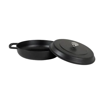 Combekk Enameled cast iron sauté pan Ø28 cm - Black-silver knob - Combekk