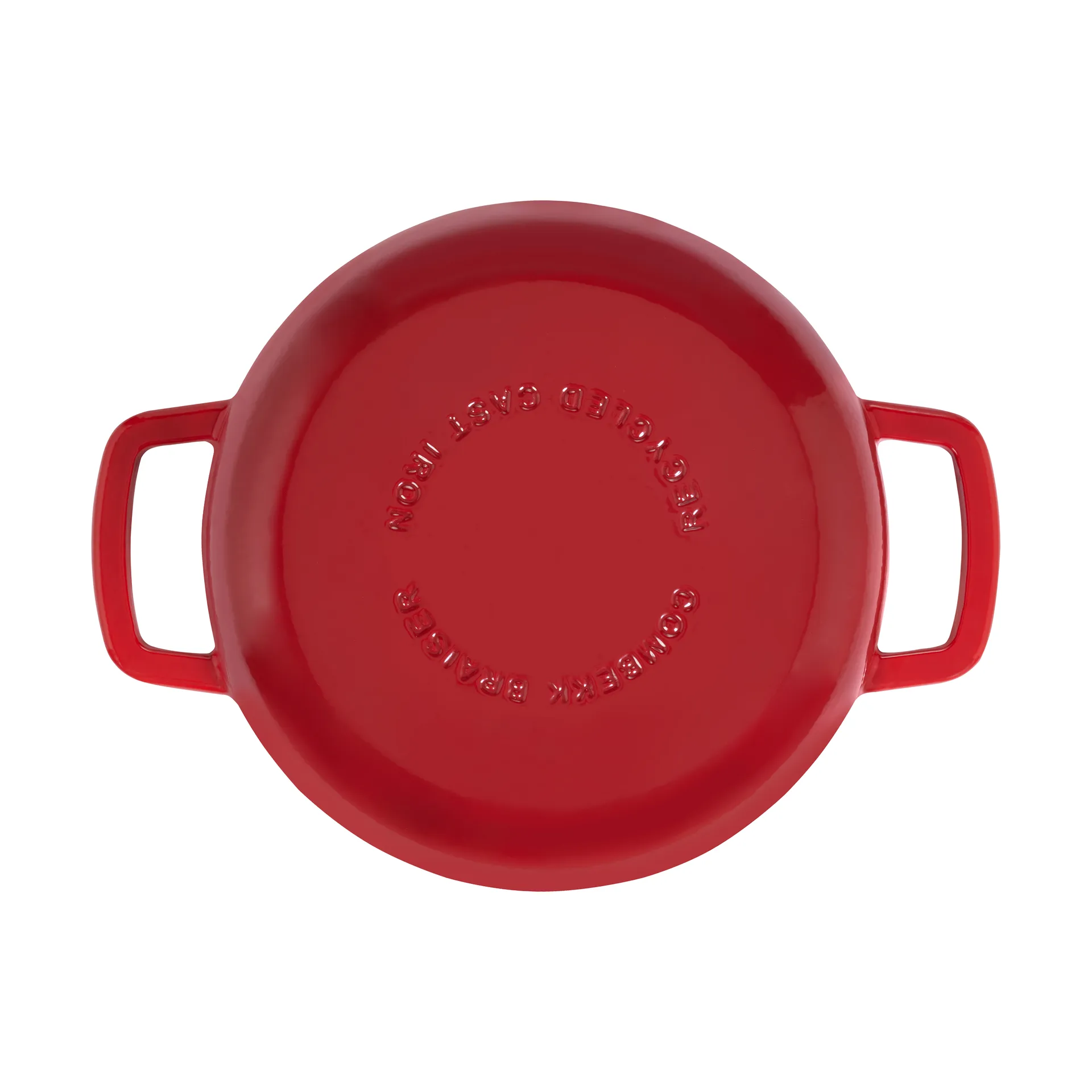 Combekk Enameled cast iron sauté pan Ø28 cm, Cherry-silver knob Combekk