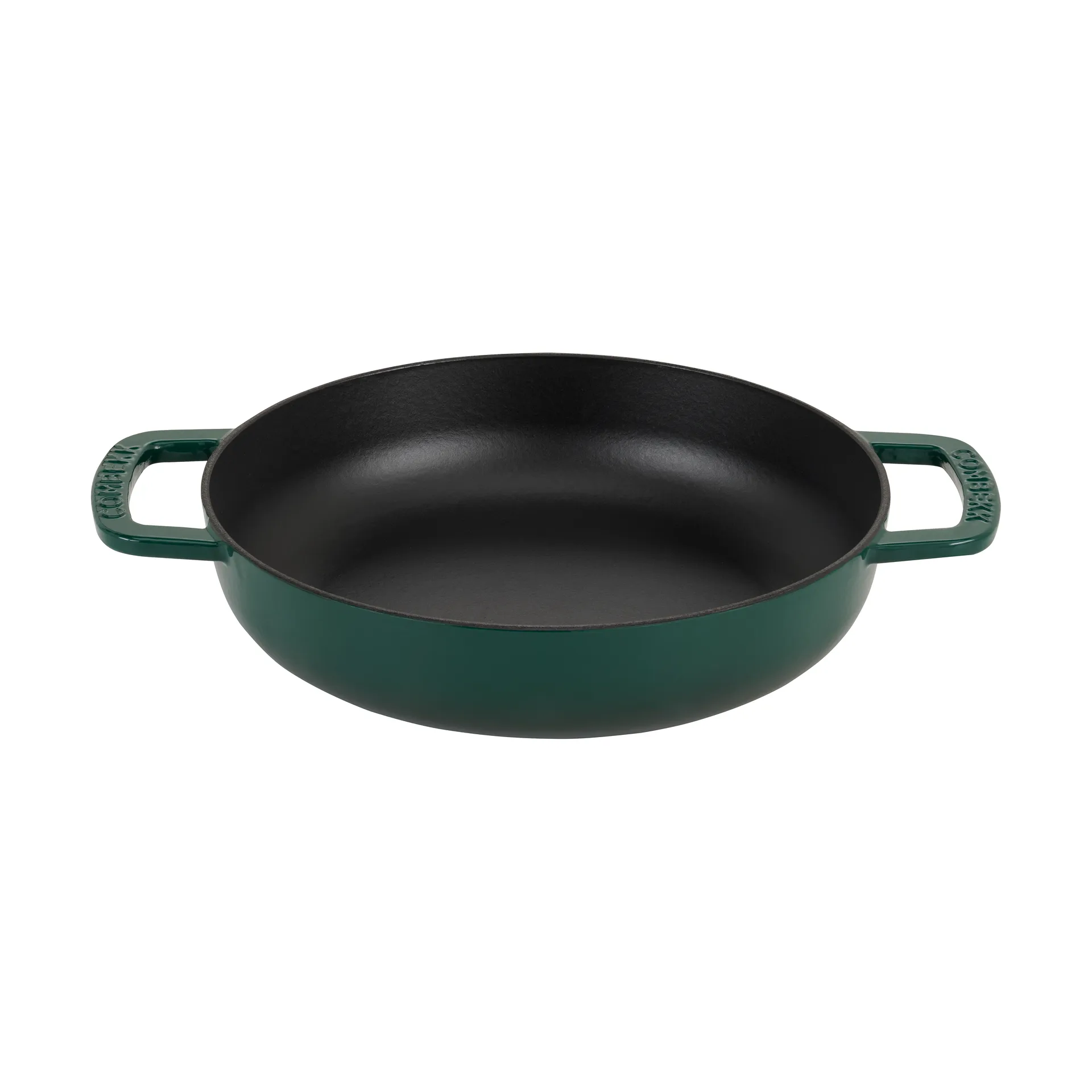 Combekk Enameled cast iron sauté pan Ø28 cm, Holly Green-gold knob Combekk