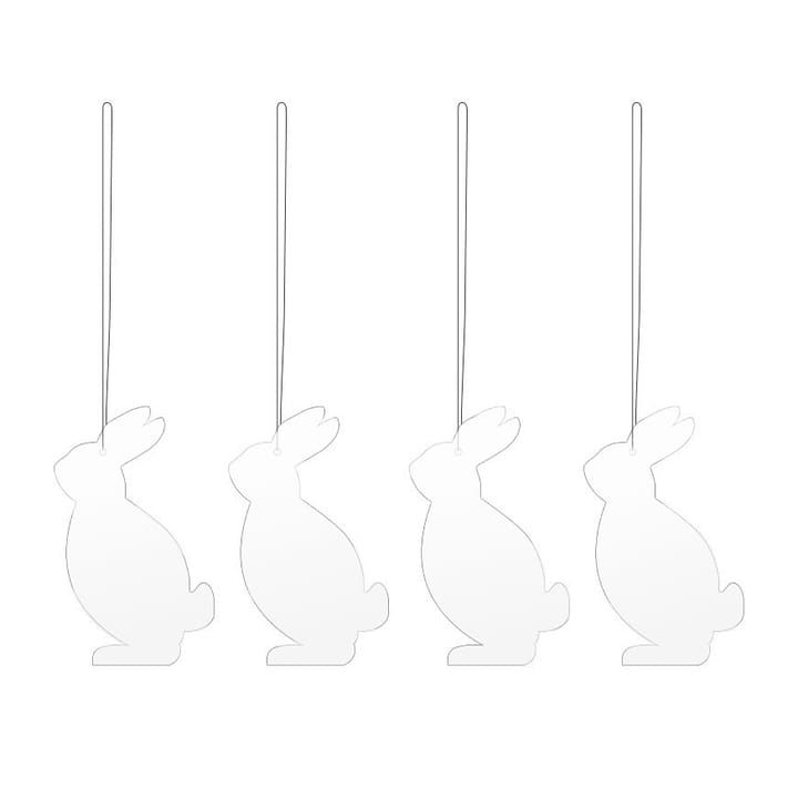 Easter Deco hare Easter decoration 4-pack, White Cooee Design