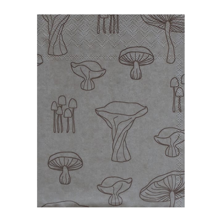 Fungi napkin 33x33 cm 20-pack - Sand-hazelnut - Cooee Design