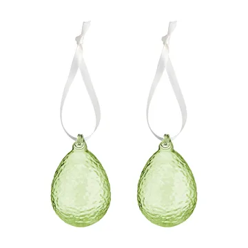 Gry egg Easter pendant 2-pack - Lime - Cooee Design