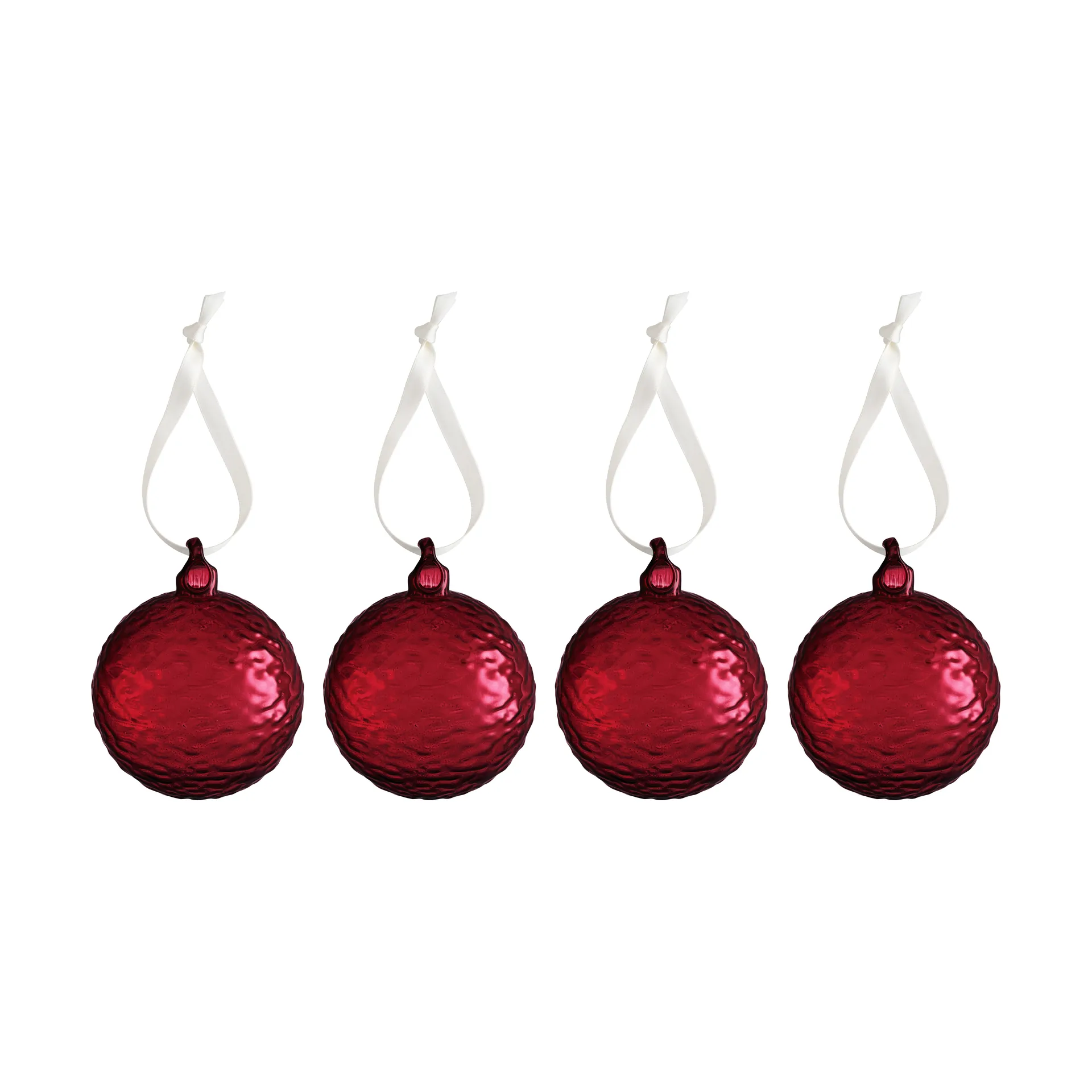 Gry Marble Christmas bauble Ø5 cm, Deep red Cooee Design