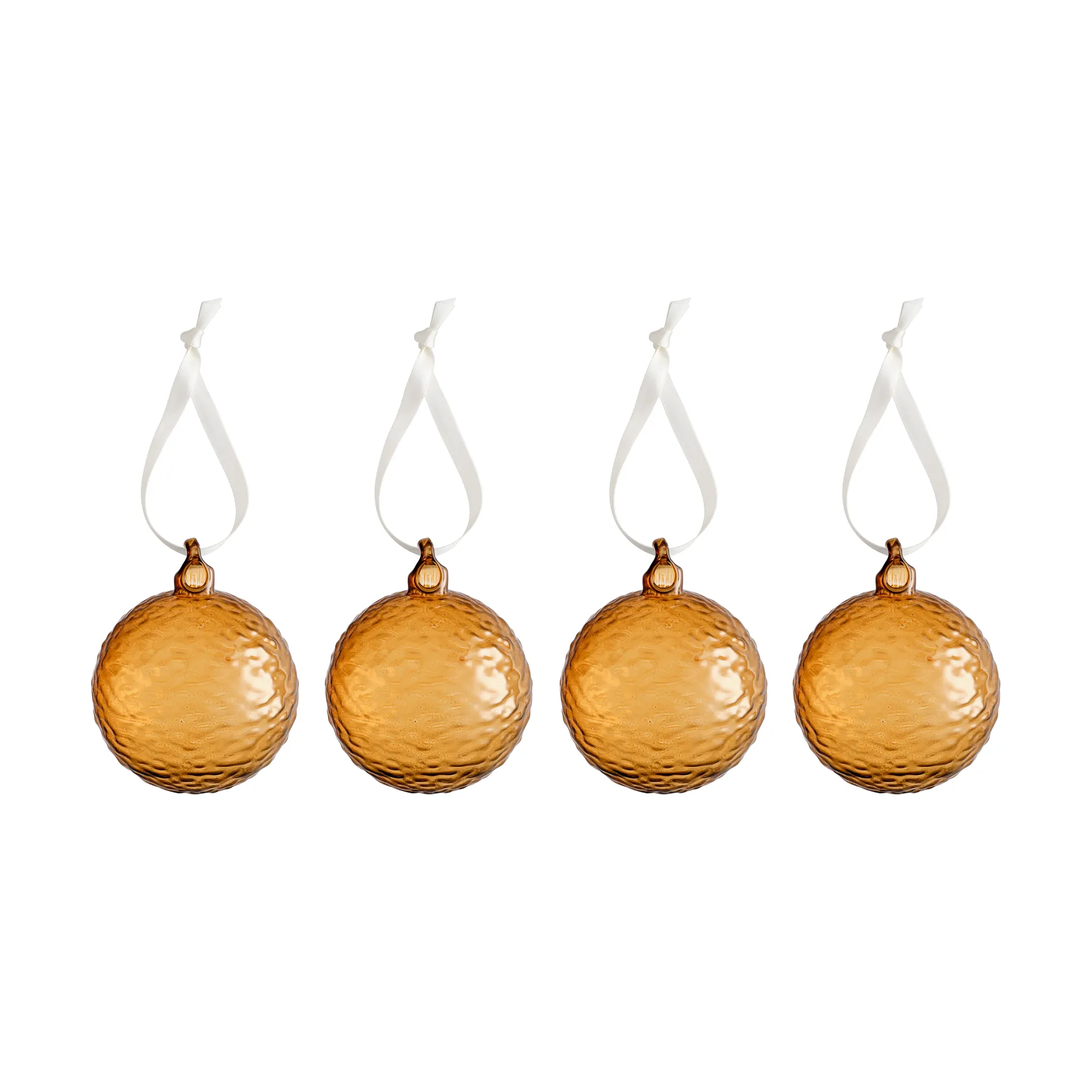Gry Marble Christmas bauble Ø8 cm, Cognac Cooee Design