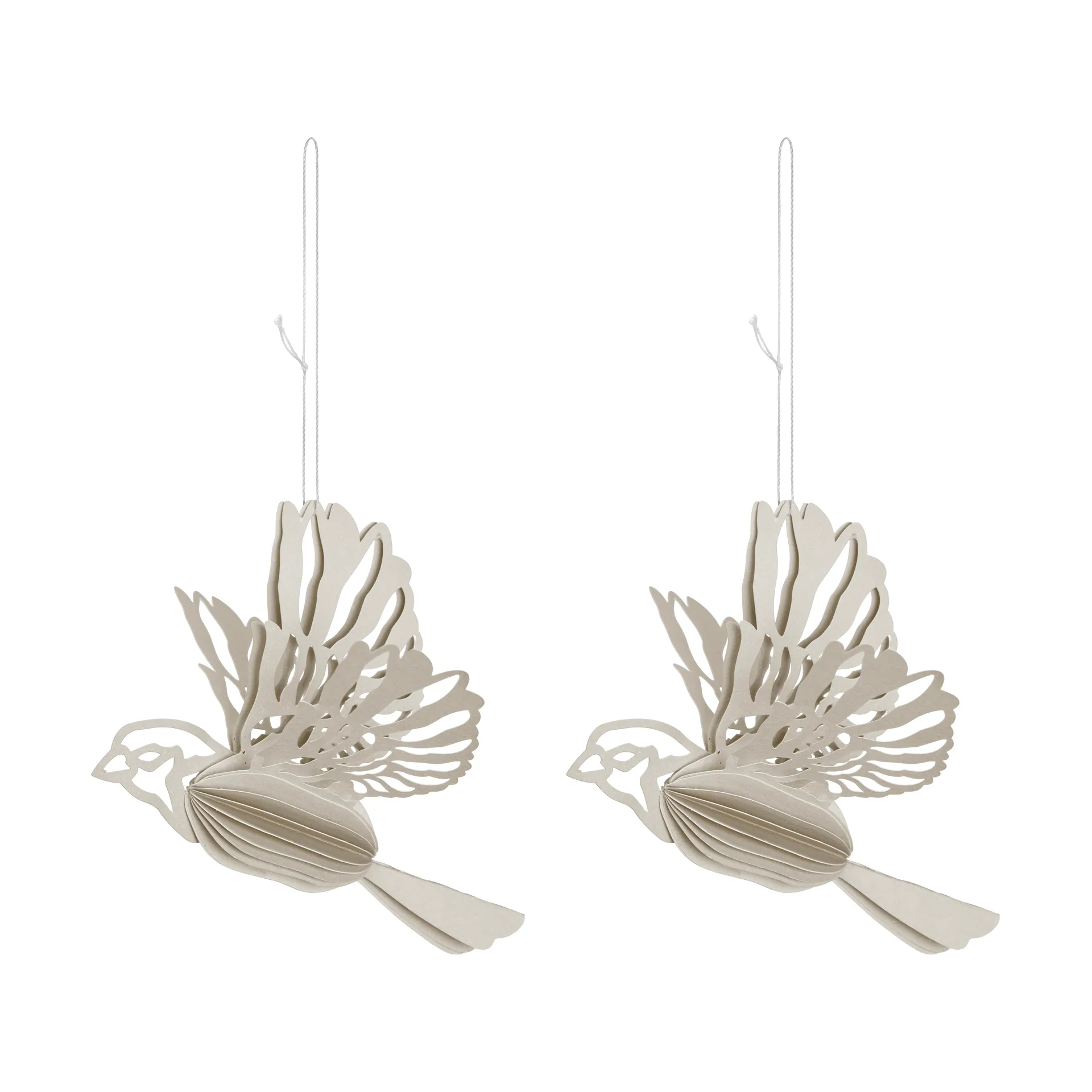 Paper bird decoration hanging 2-pack, Sand Cooee Design