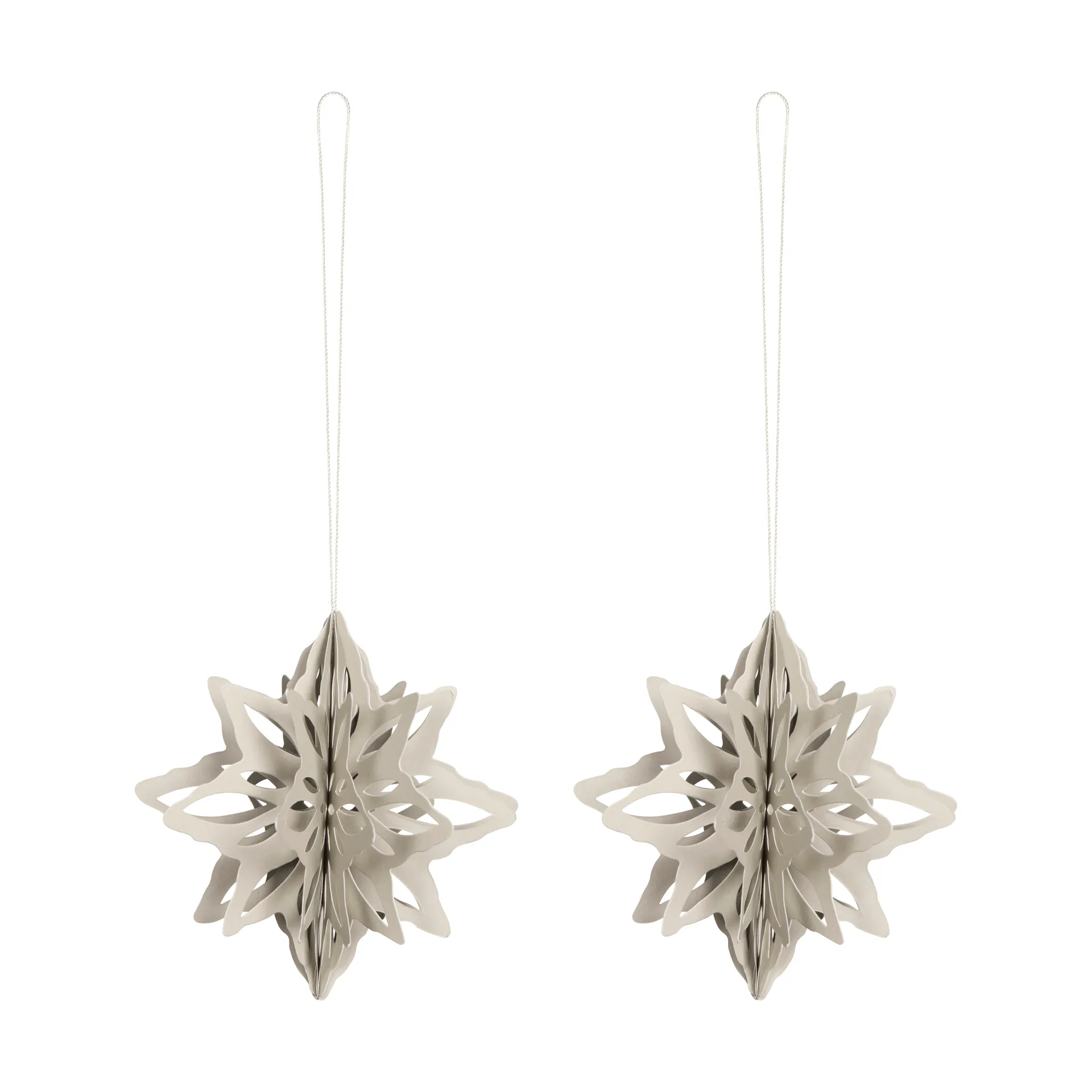 Paper Nova star decoration hanger 2-pack, Sand Cooee Design