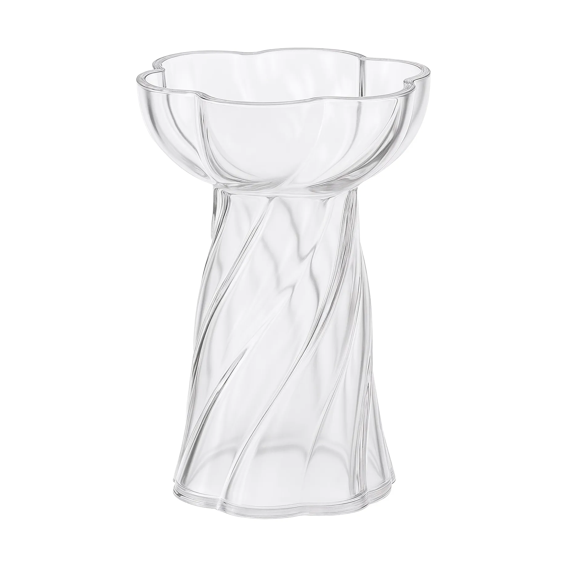 Twist bulb vase 16 cm, Clear Cooee Design